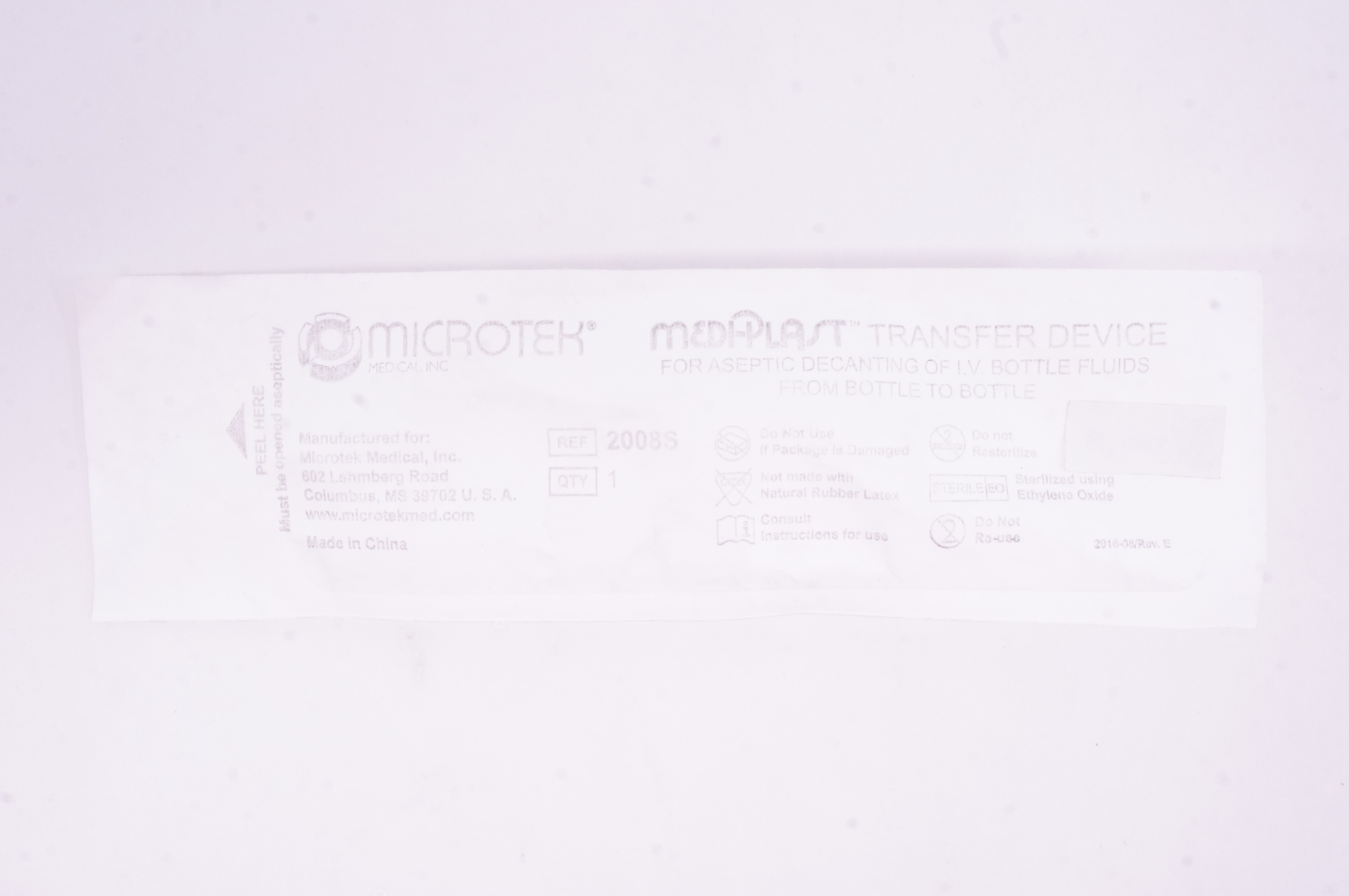 Microtek 2008S Medi-Plast Transfer Device
