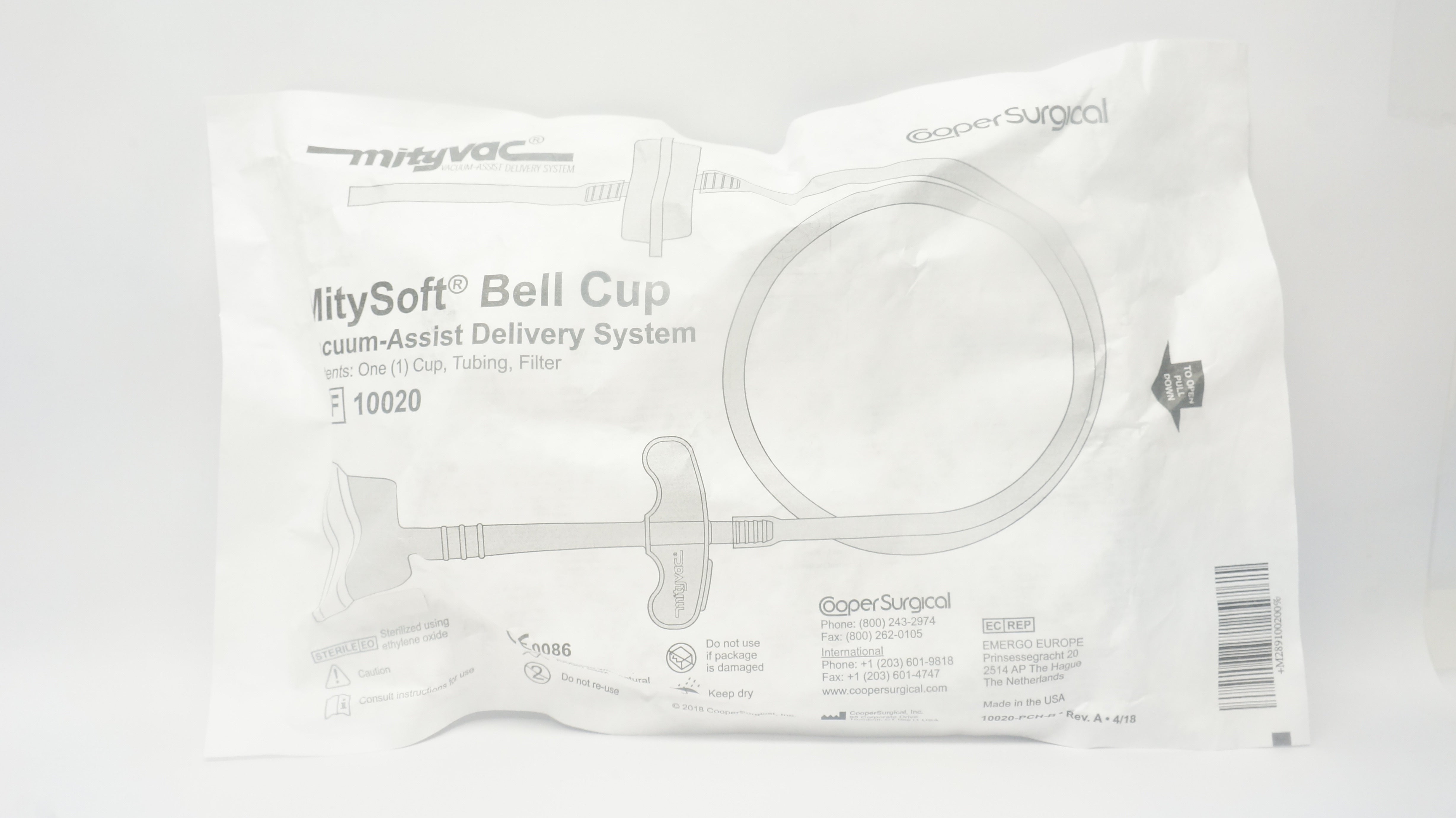 Cooper Surgical 10020 Mityvac MitySoft Bell Cup Vacuum-Assist Delivery System