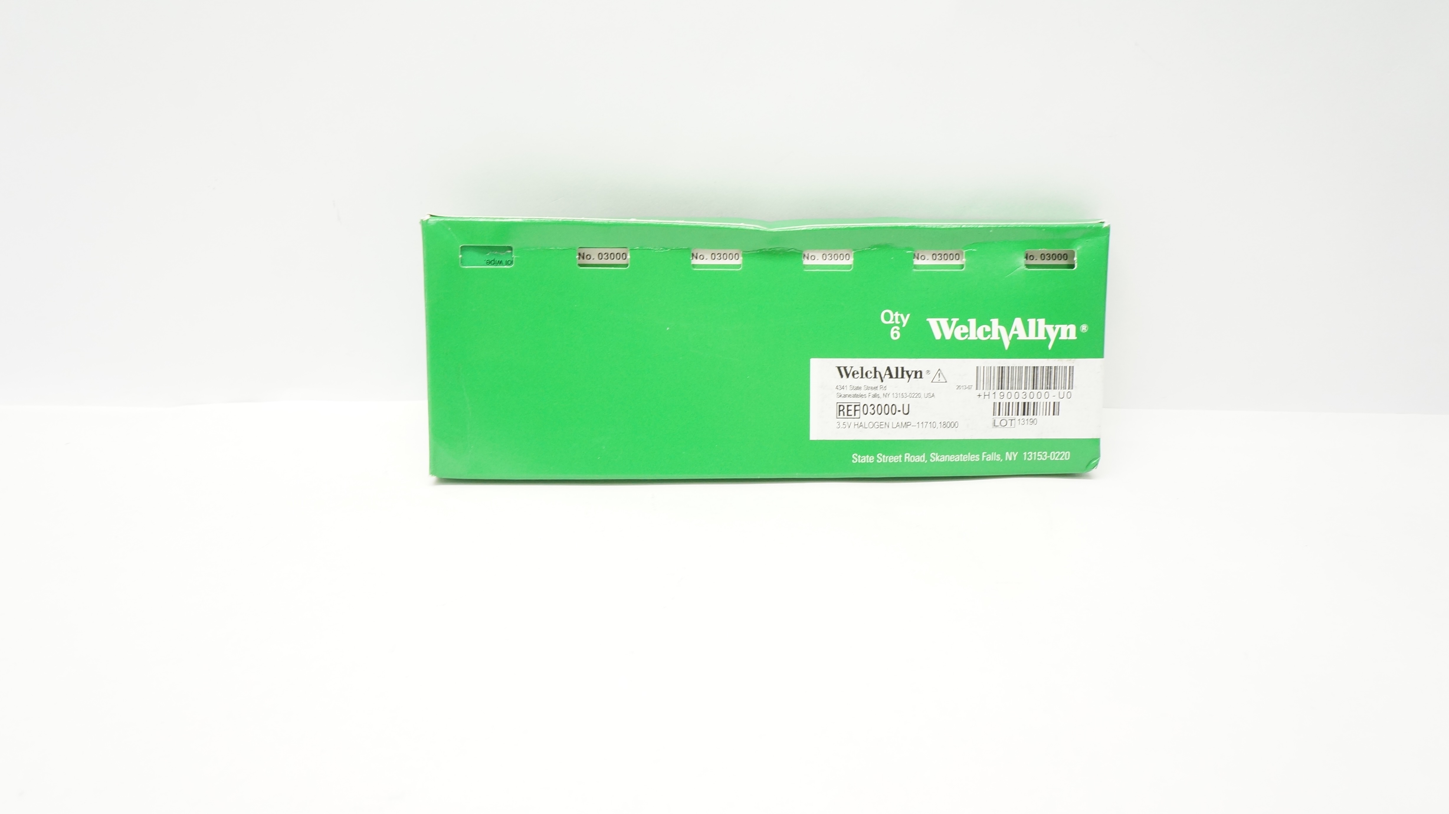 Welch Allyn 03000-U 3.5V Volt Halogen Lamp 11710, 18000 - Box of 6