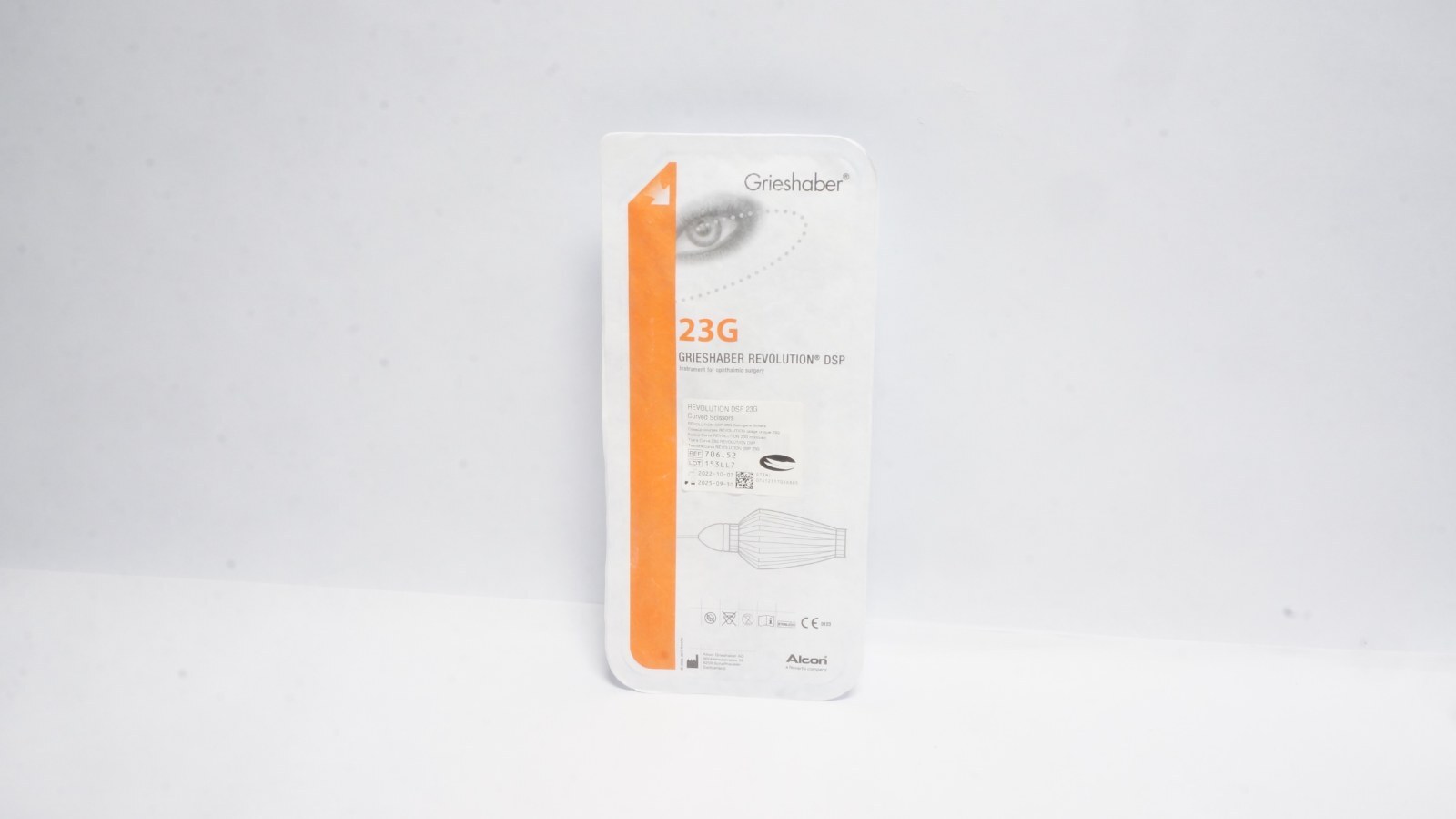 Alcon 706.52 GRIESHABER REVOLUTION DSP Curved Scissors 23G