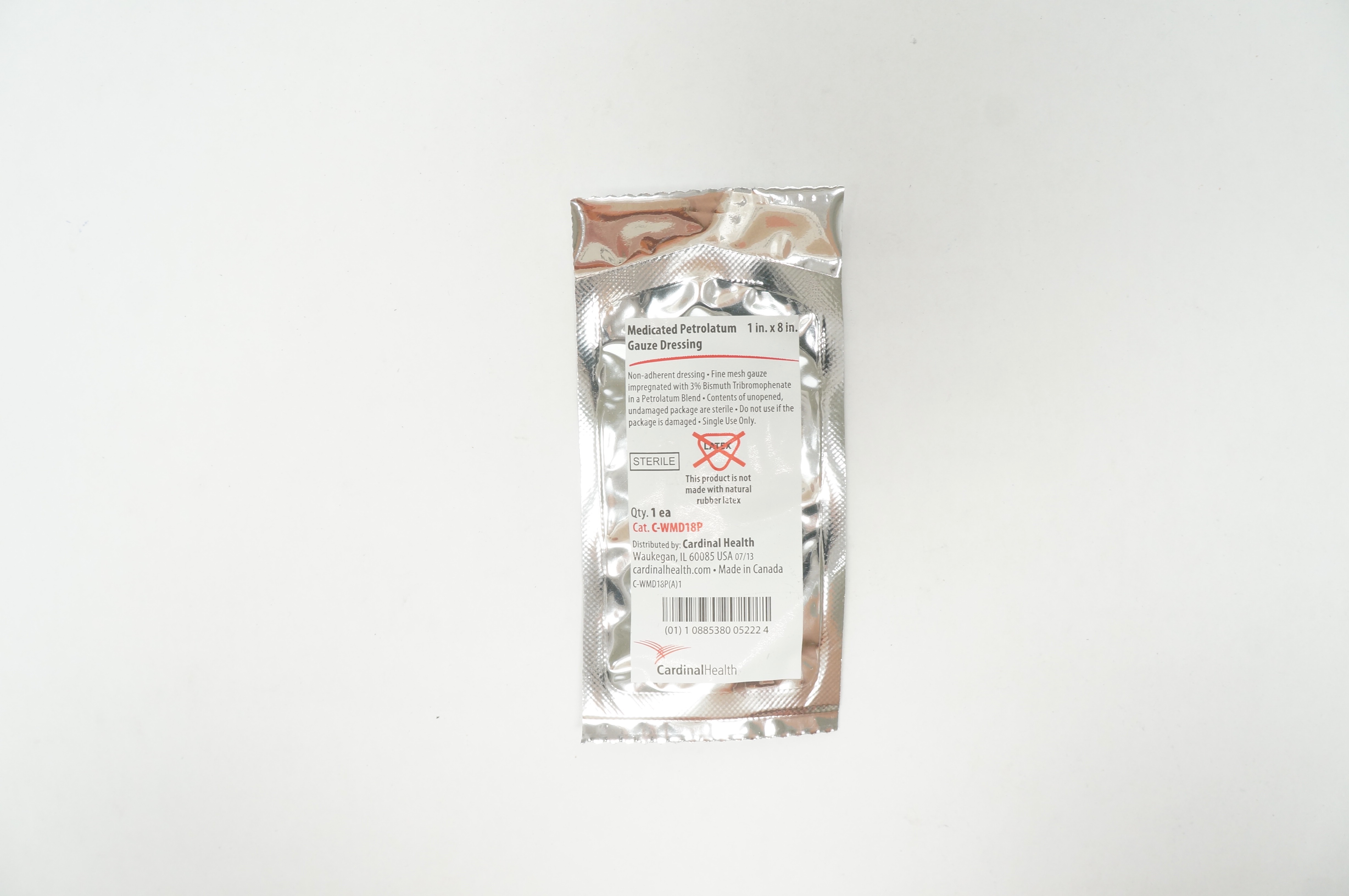 Cardinal Health C-WMD18P Medicated Petrolatum Gauze Dressing 1inch x 8 inch
