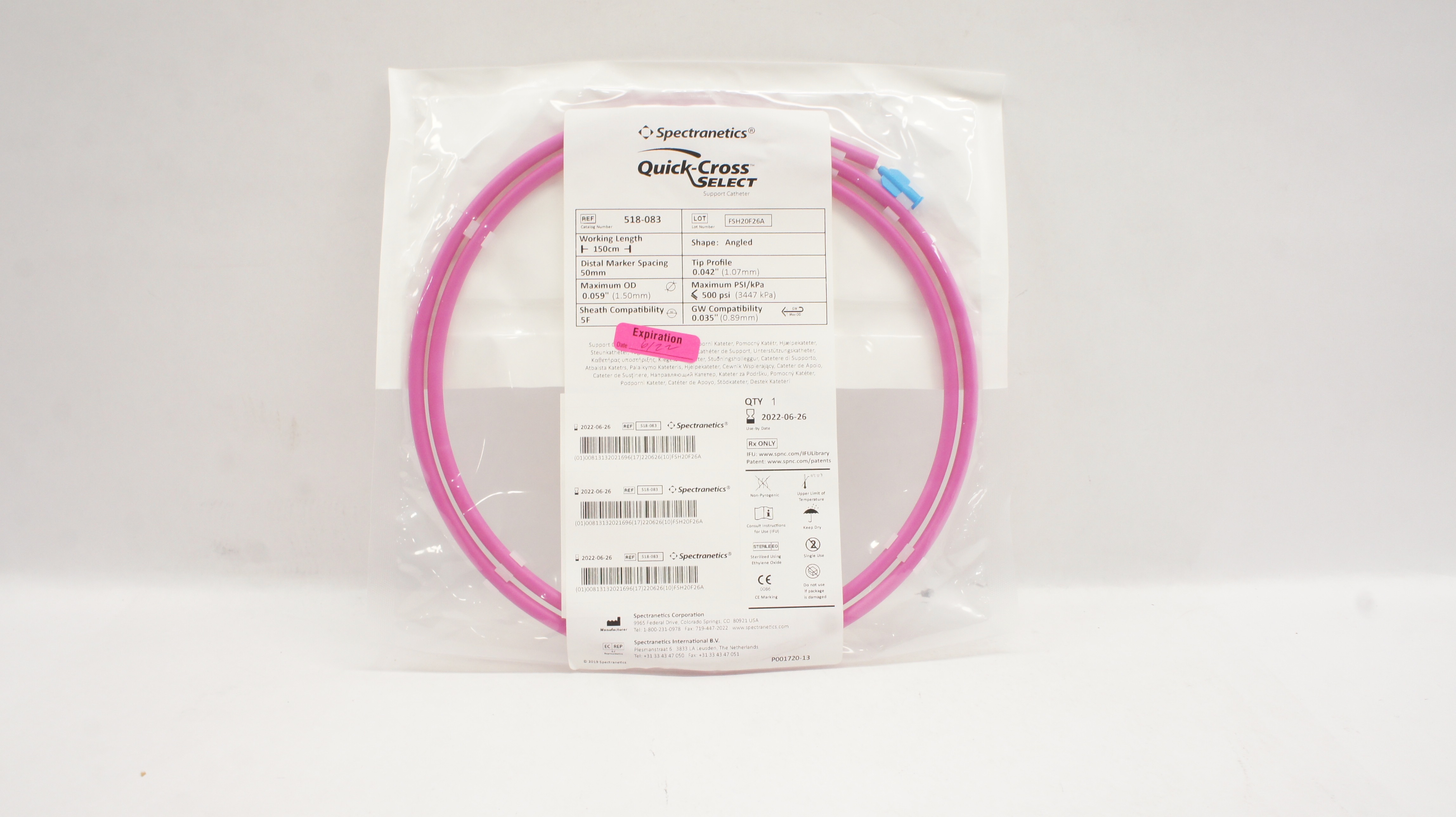 Spectranetics 518-083 Quick-Cross Select Support Catheter
