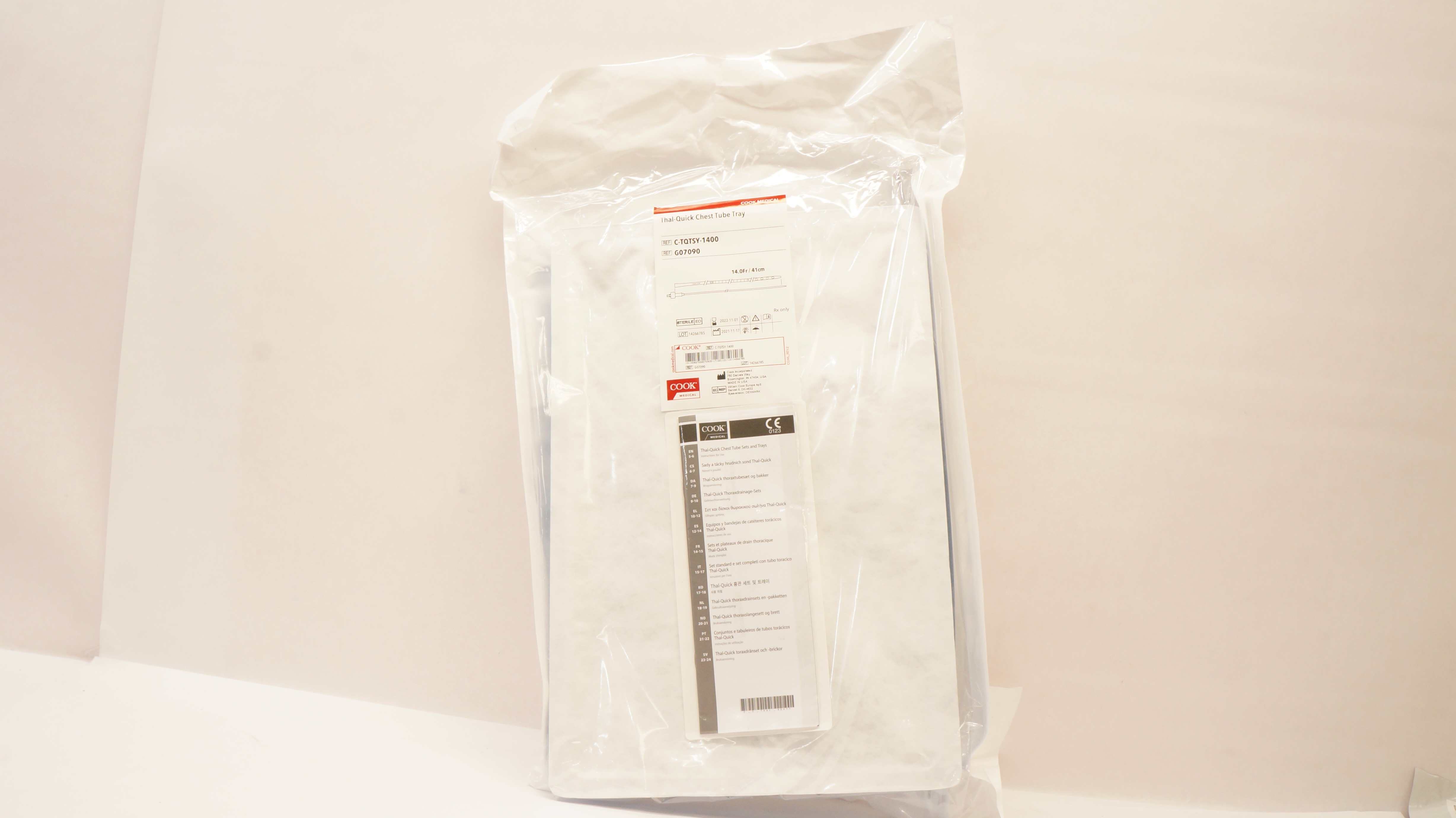 Cook Medical G07090 Thal-Quick Chest Tube Tray 14.0Fr (x)