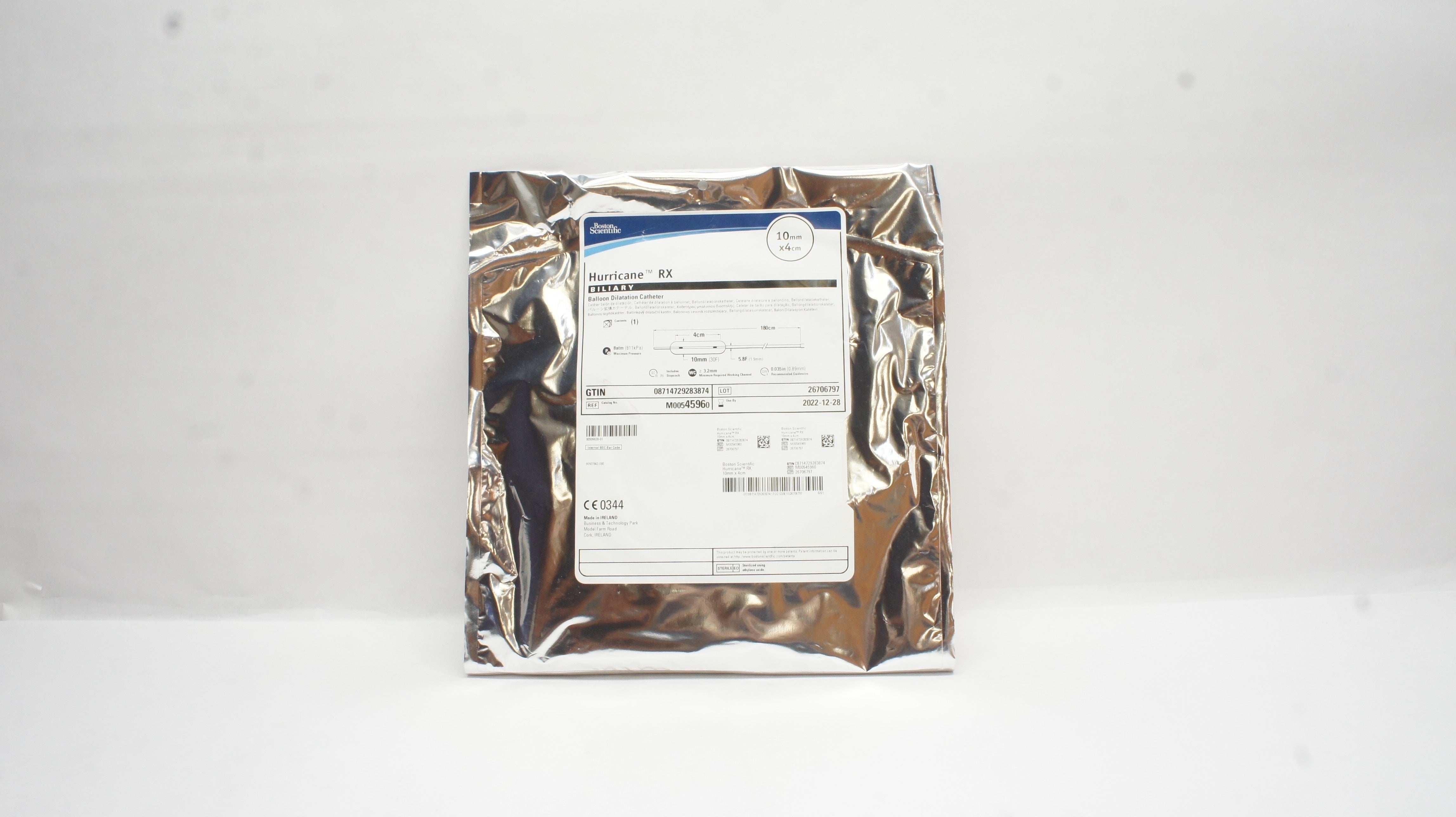 Boston Scientific 4596 Hurricane RX Balloon Dilatation Cath. 10mm x 4cm (x)
