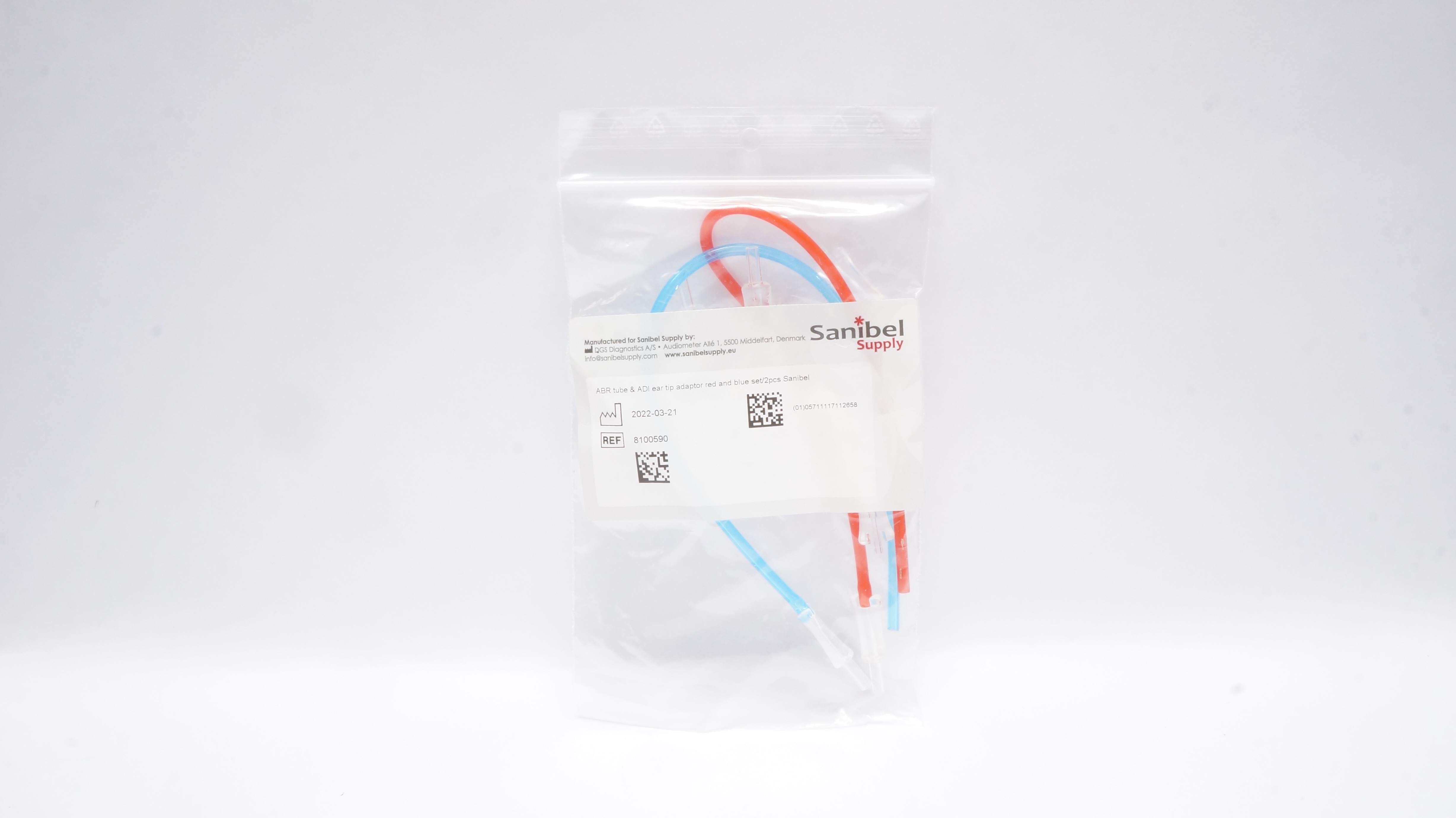 DGS Diagnostics 8100590 Sanibel Supply, ABR Tube & ADI Ear Tip Adaptor Set/ 2pcs