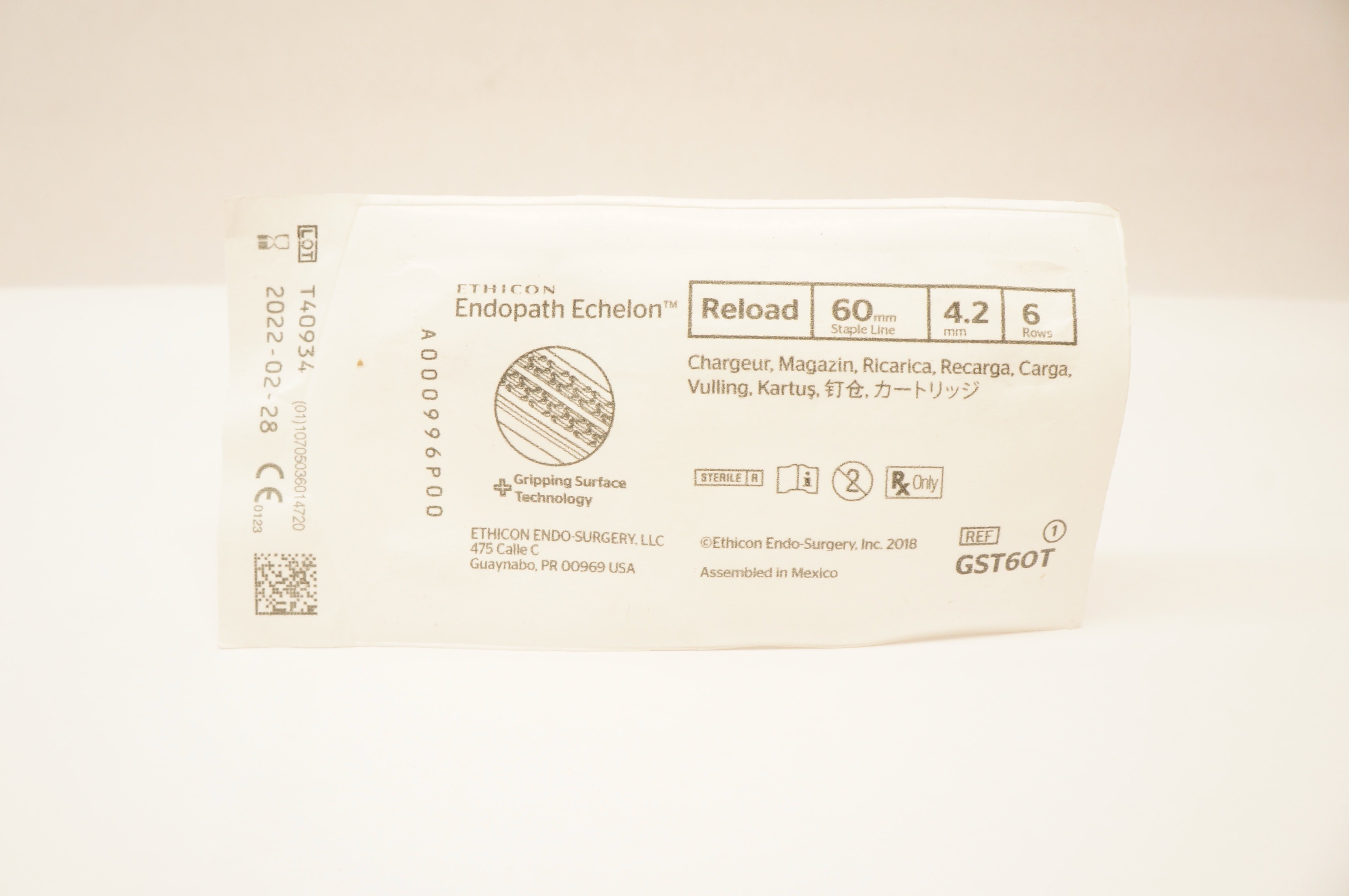 Ethicon GST60T Endopath Echelon Reload 60mm x 4.2mm 6 Rows (x)
