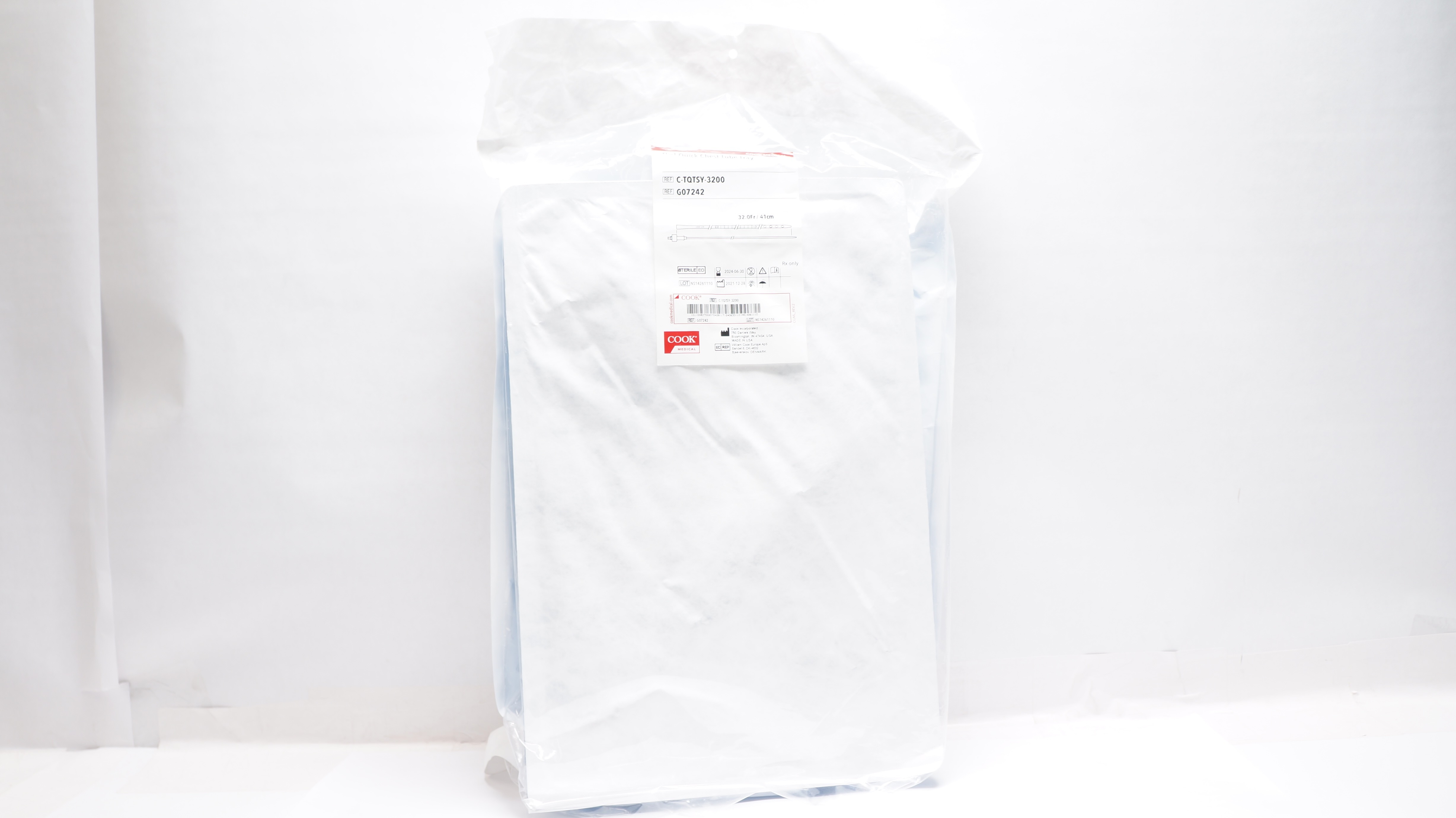 Cook Medical G07242 Thal-Quick Chest Tube Tray 32.0Fr x 41cm