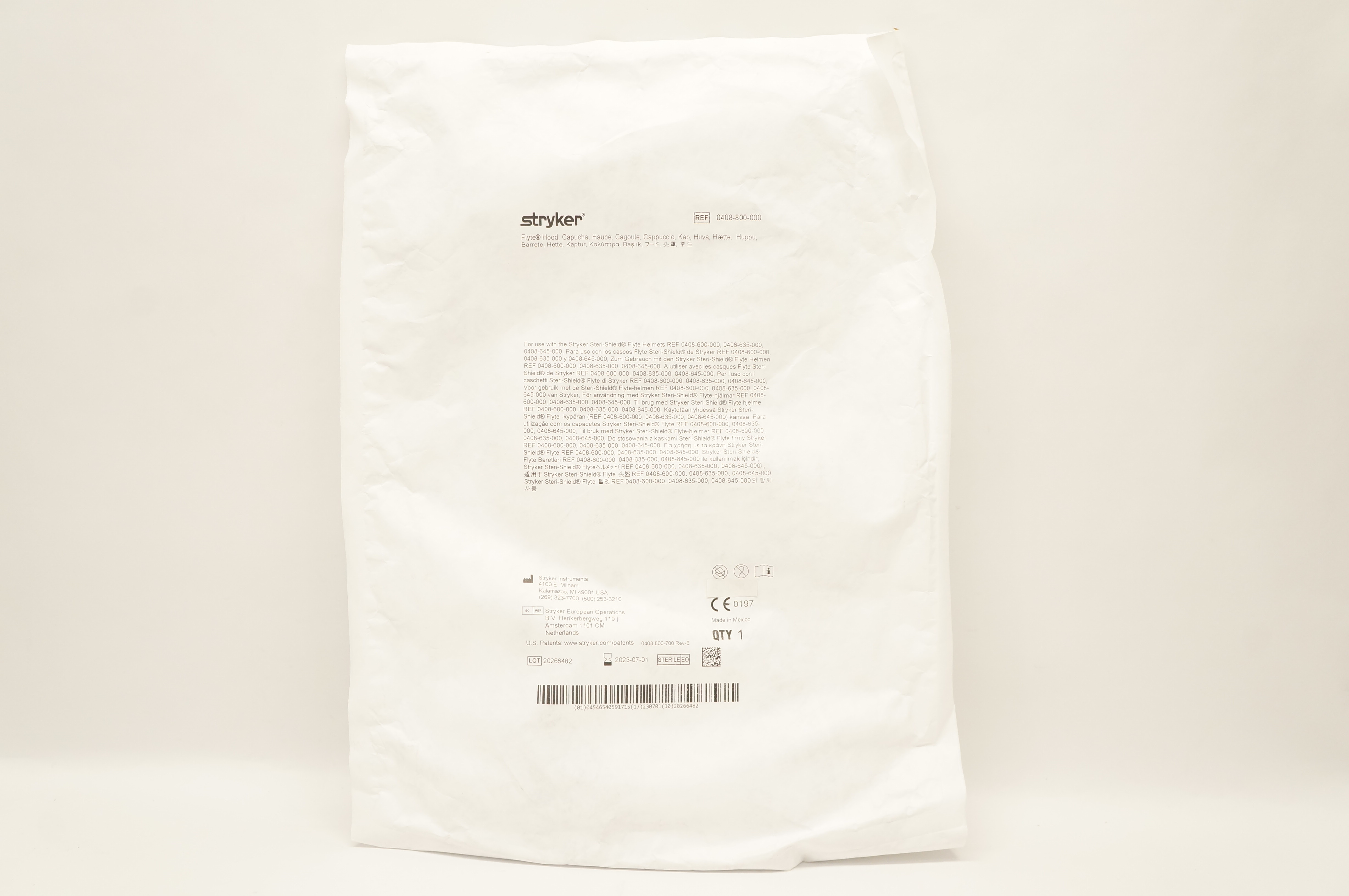 Stryker 0408-800-000 Flyte Hood