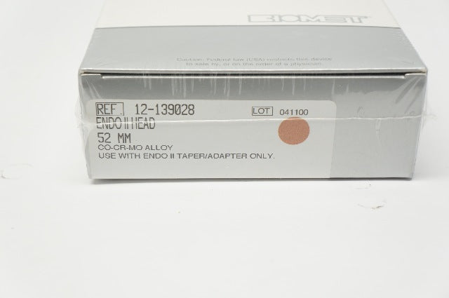 Biomet 12-139028 Endo II Head 52mm (x)