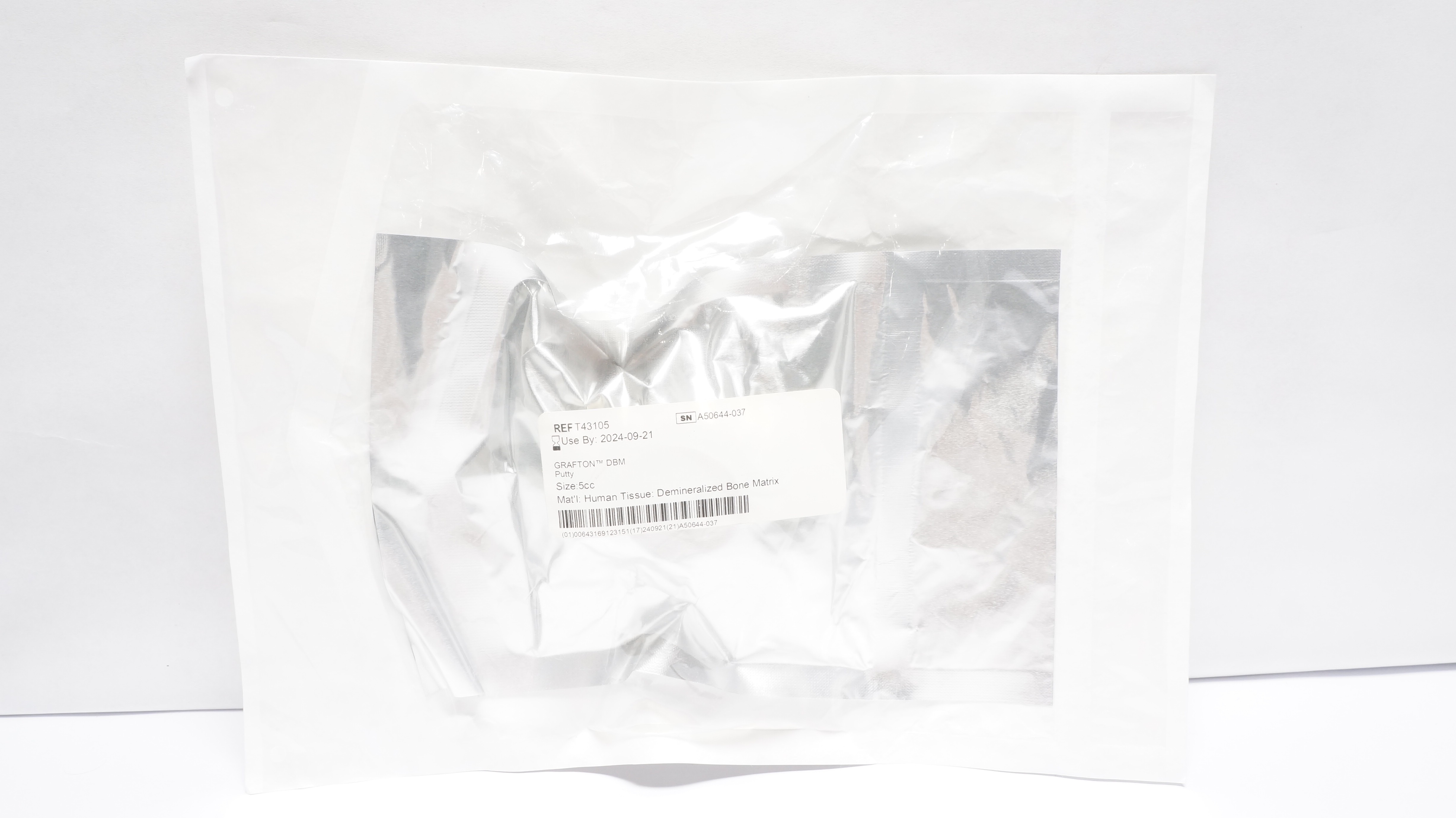Grafton DBM T43105 Putty Human Tissue, Demineralized Bone Matrix 5cc (x)