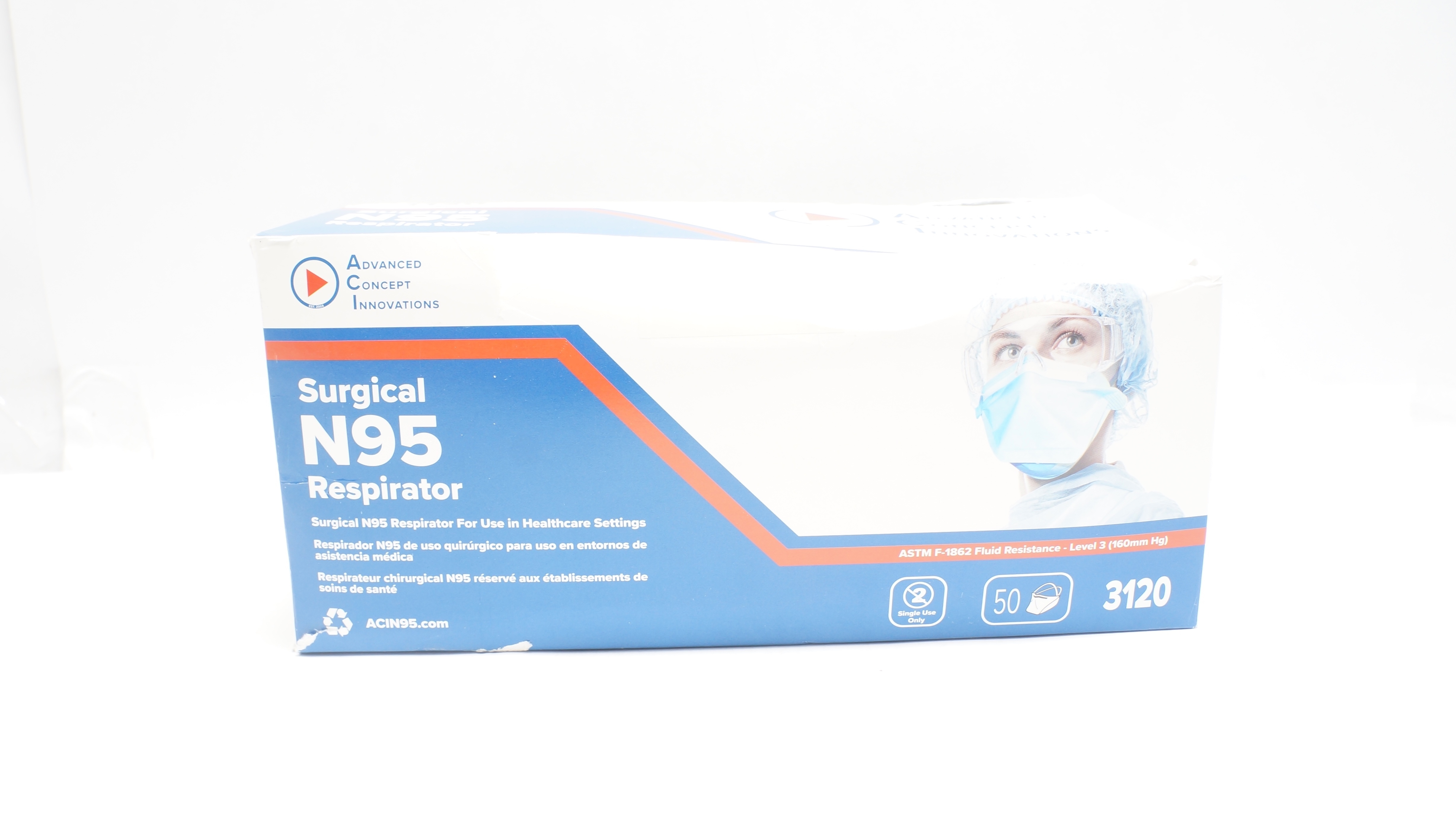 ACI 3120 Surgical N95  Respirator - Box of 50