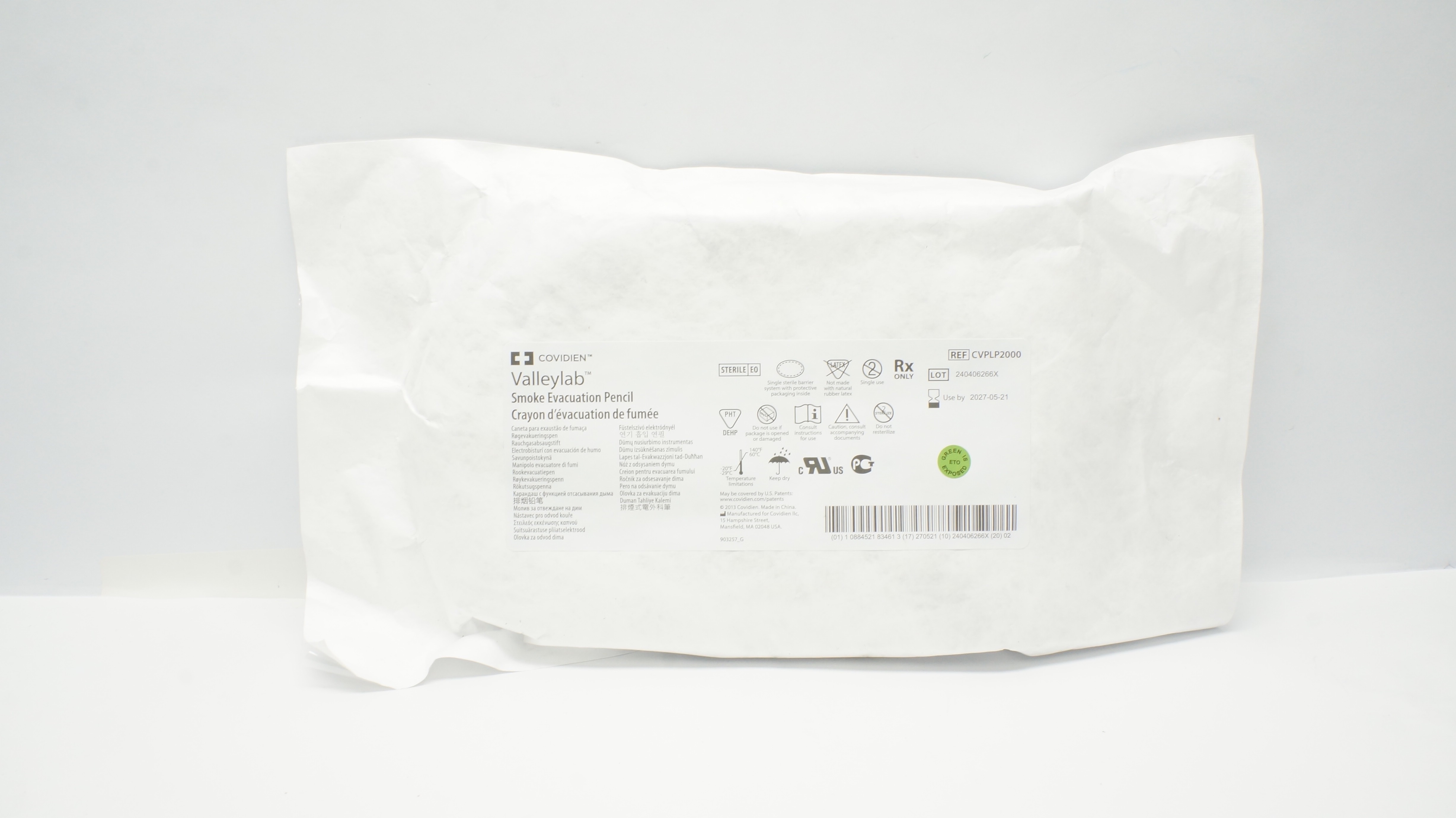 Covidien CVPLP2000 Valleylab Smoke Evacuation Pencil