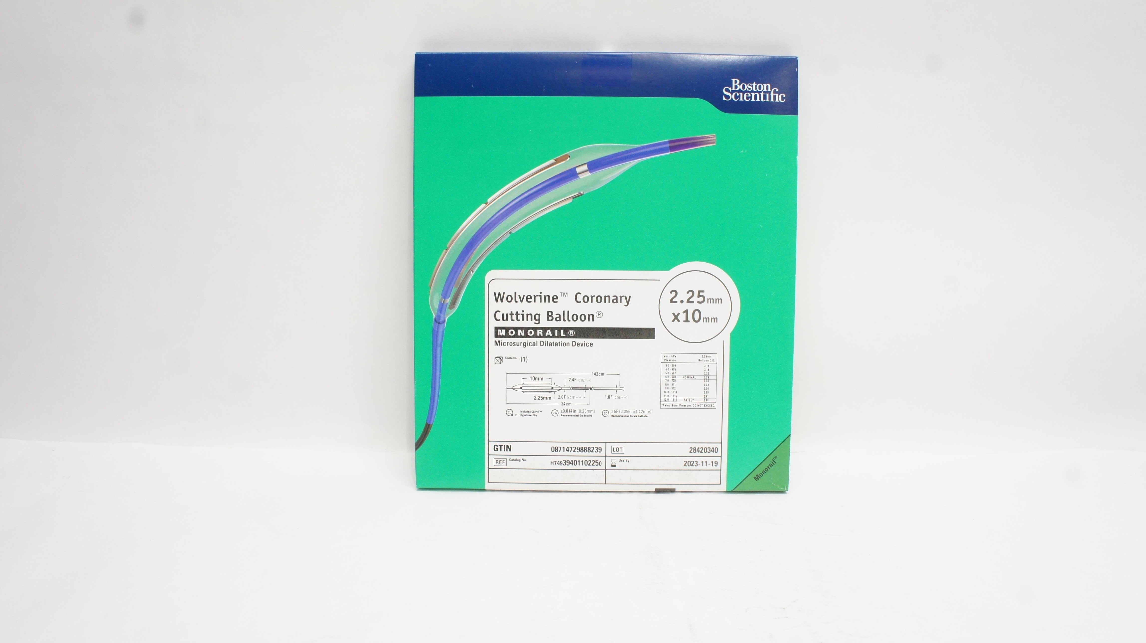 Boston Scientific 3940110225 Wolverine Coronary Cutting Balloon 2.25 x 10mm (x)