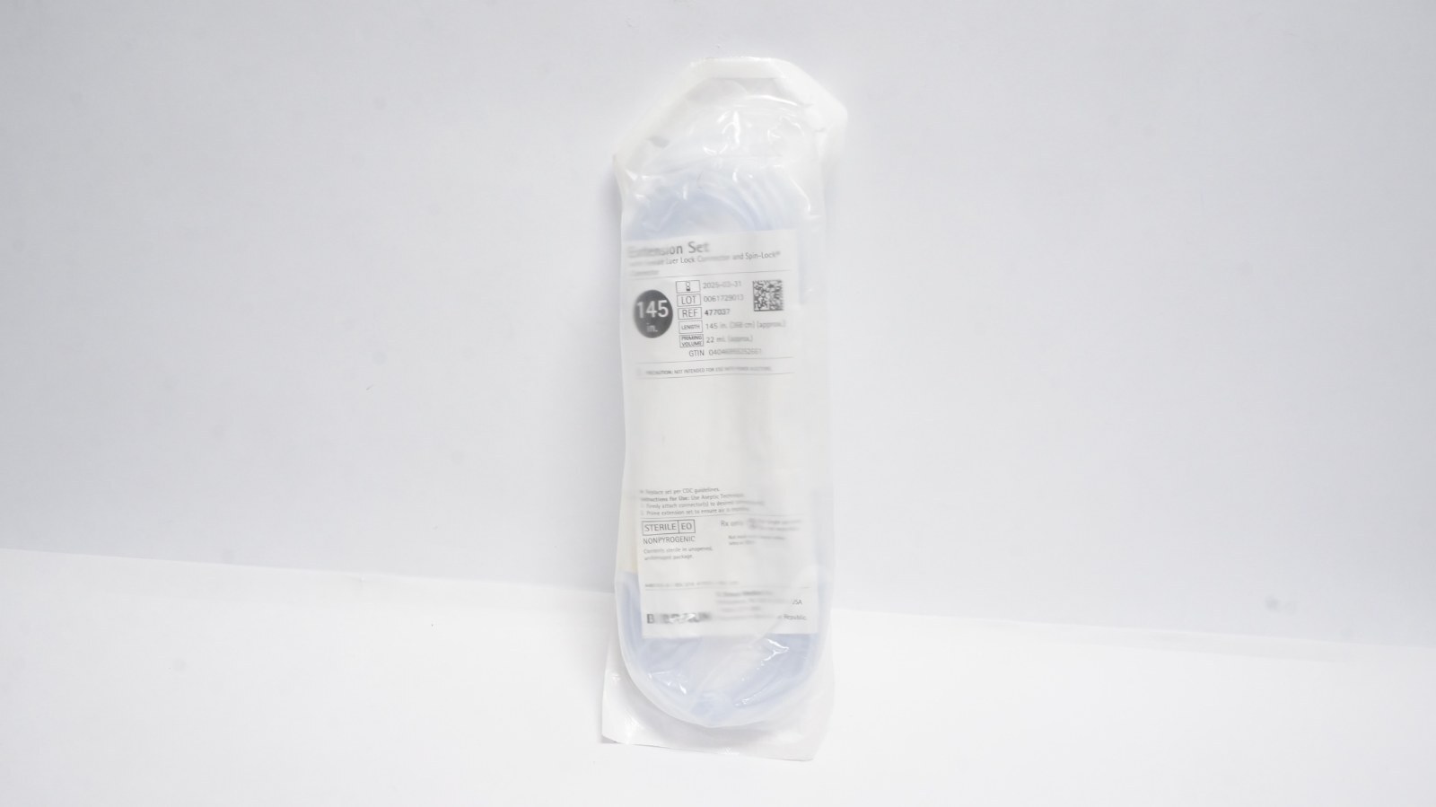 B. Braun 477037 Extension Set 145 in. Luer Lock Connector