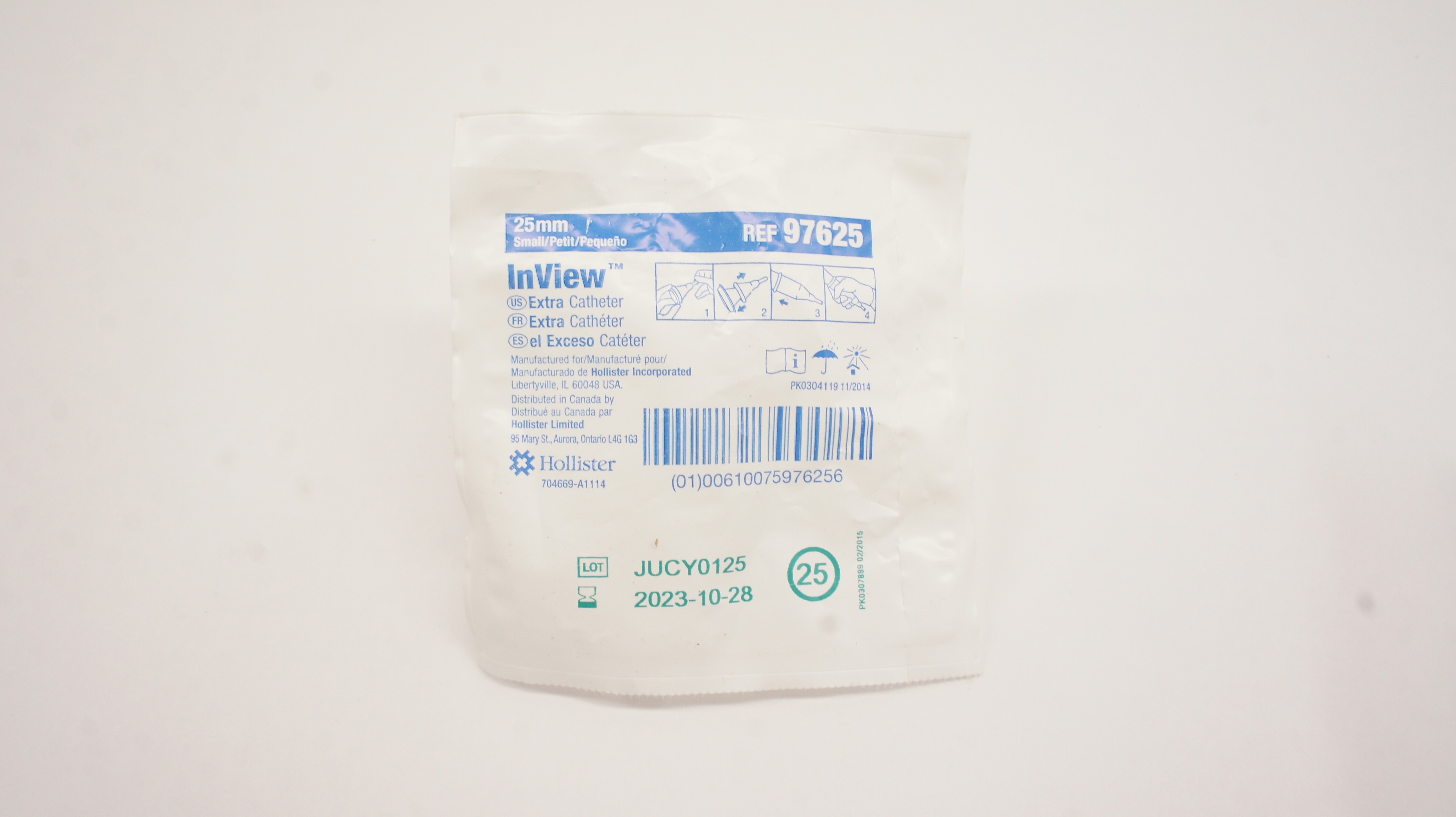 Hollister 97625 InView Extra Catheter 25mm