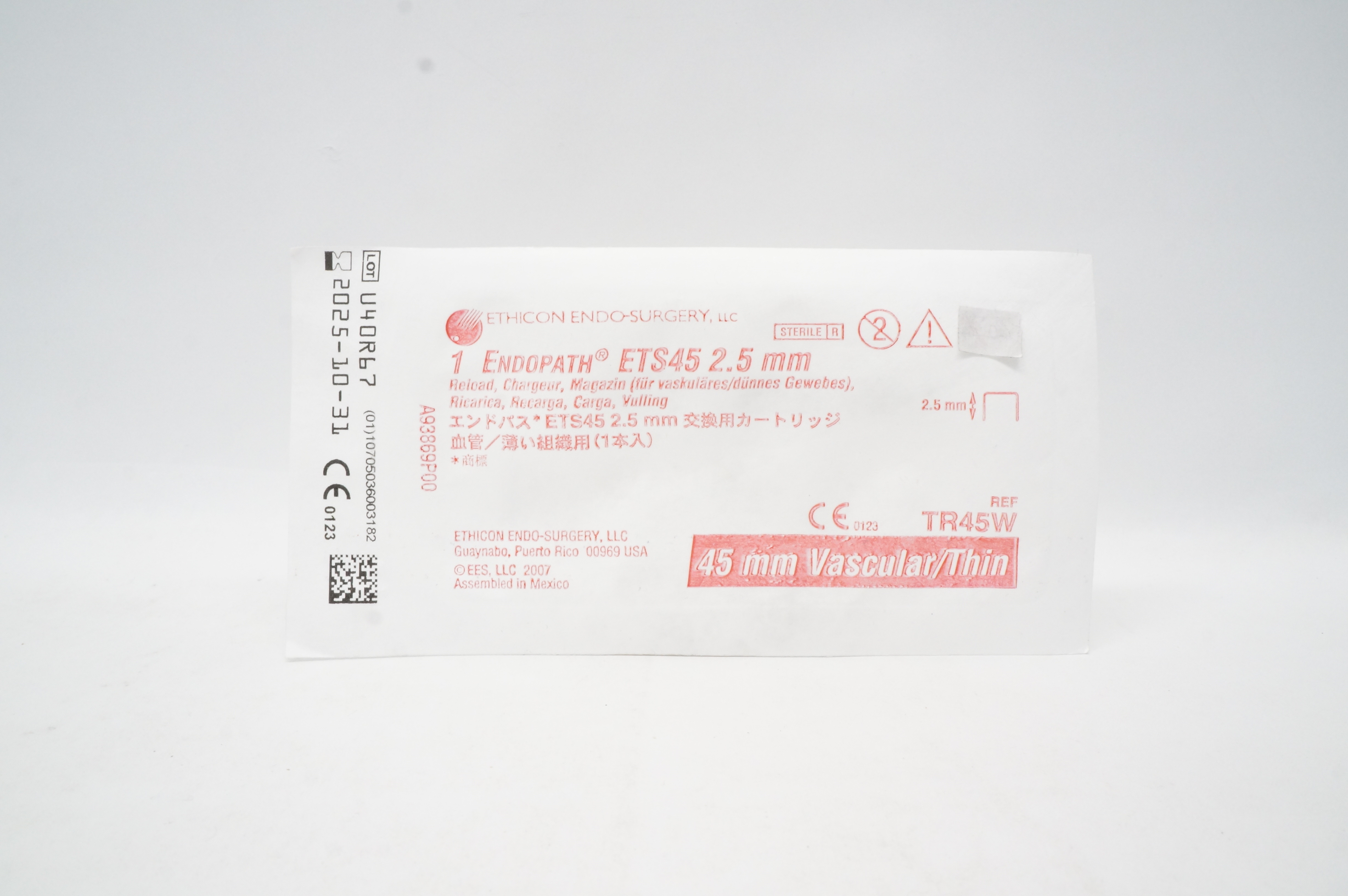 Ethicon TR45W 1 Endopath ETS45 2.5mm Reload, 45mm Vascular/Thin
