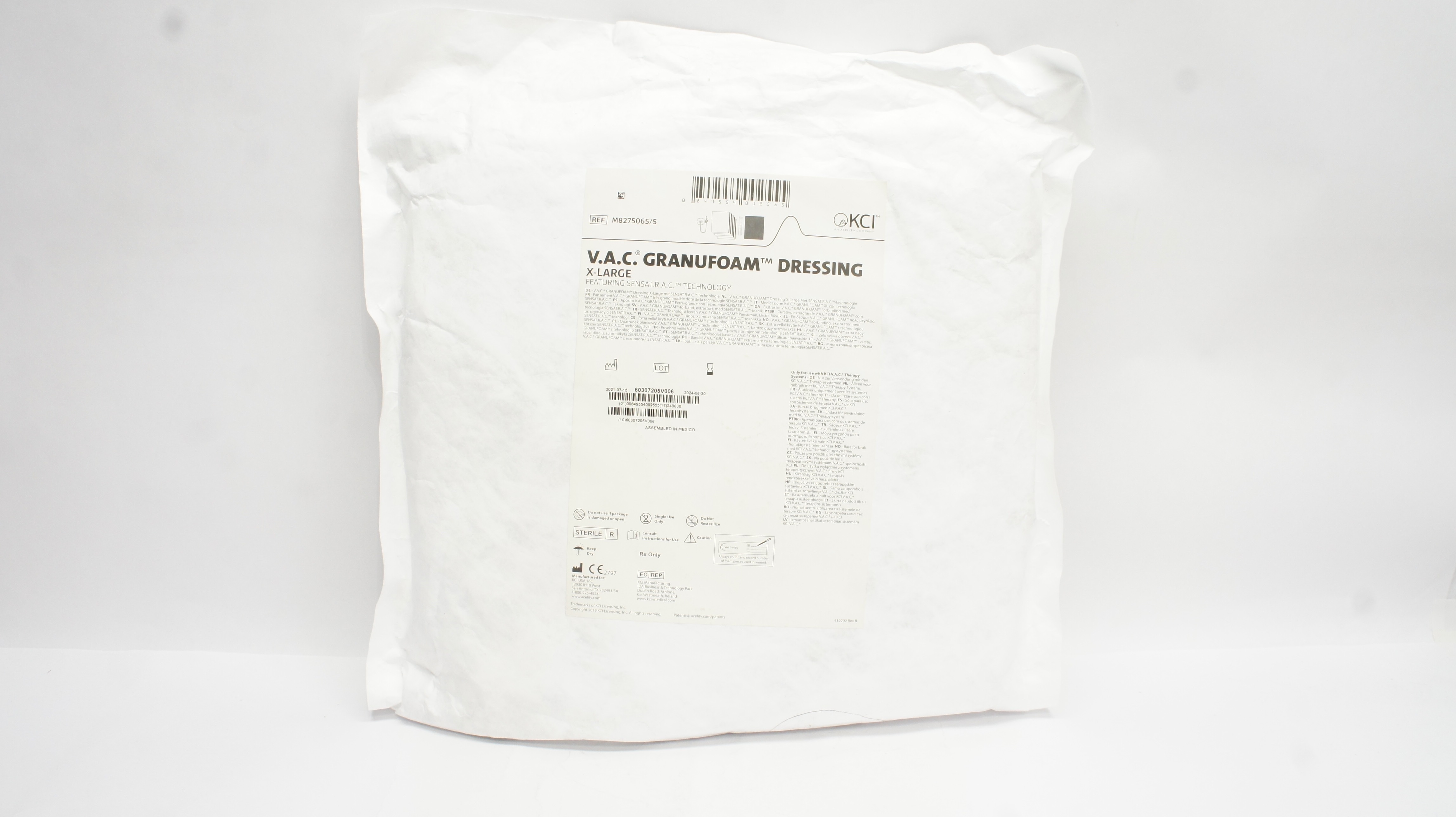 KCI VAC M8275065/5 GranuFoam Dressing X-Large