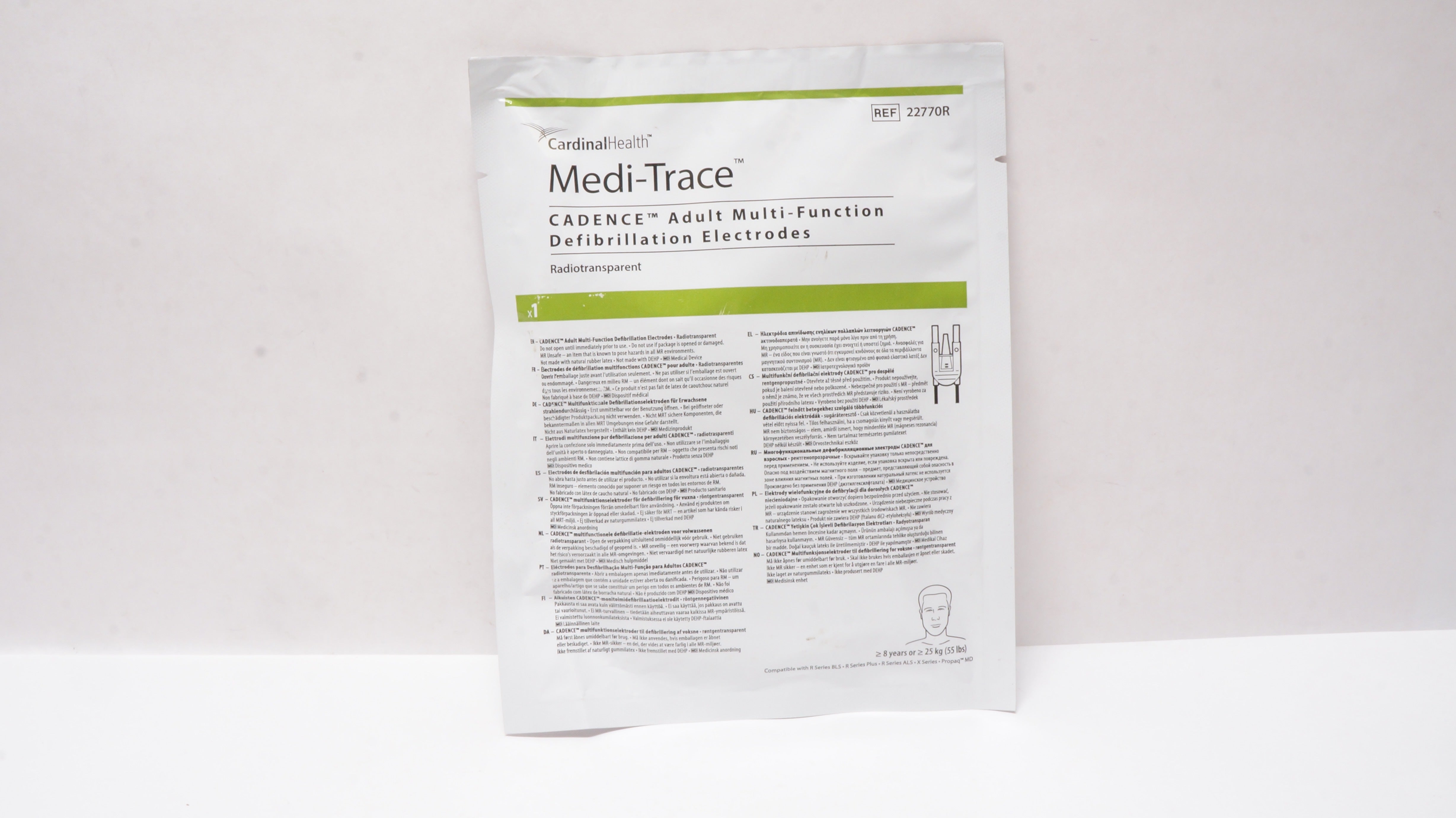 Cardinal Health 22770R Medi-Trace Adult Multi-Function Defibrillation Electrodes