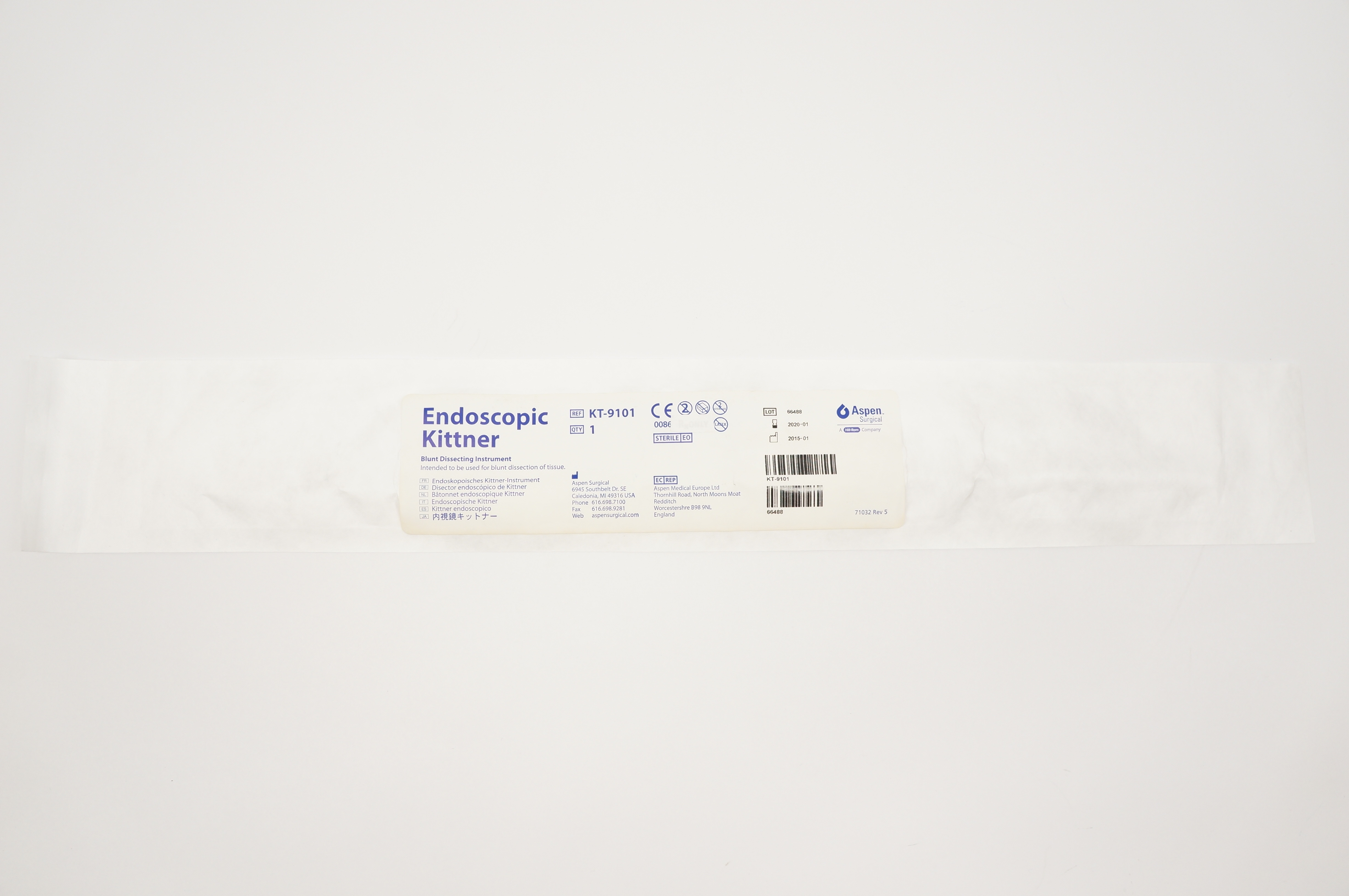 Aspen KT-9101 Endoscopic Kittner Blunt Dissecting Instrument (x)