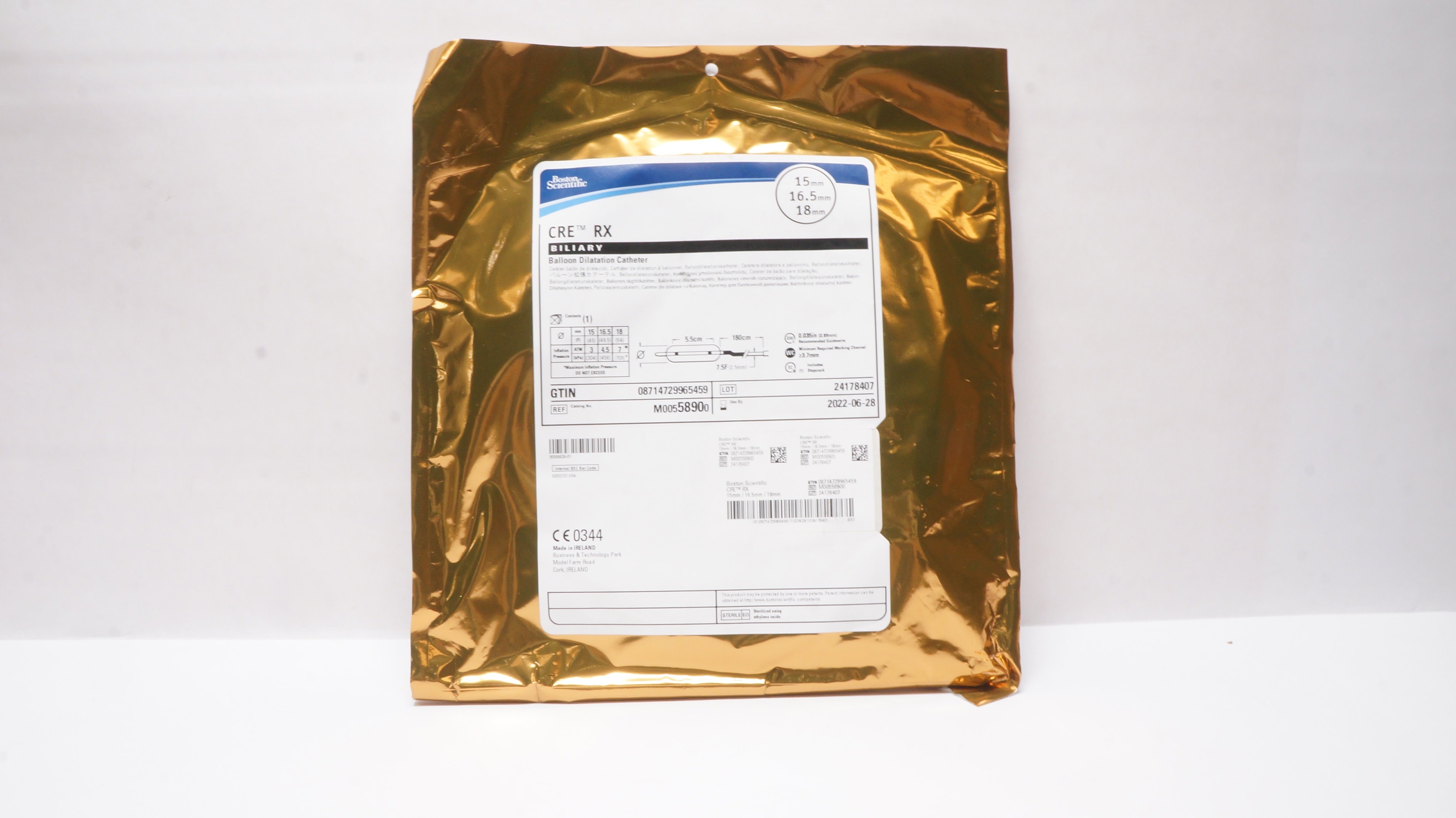 Boston Scientific 5890 CRE Balloon Dilatation Catheter 15x16.5x18mm (x)