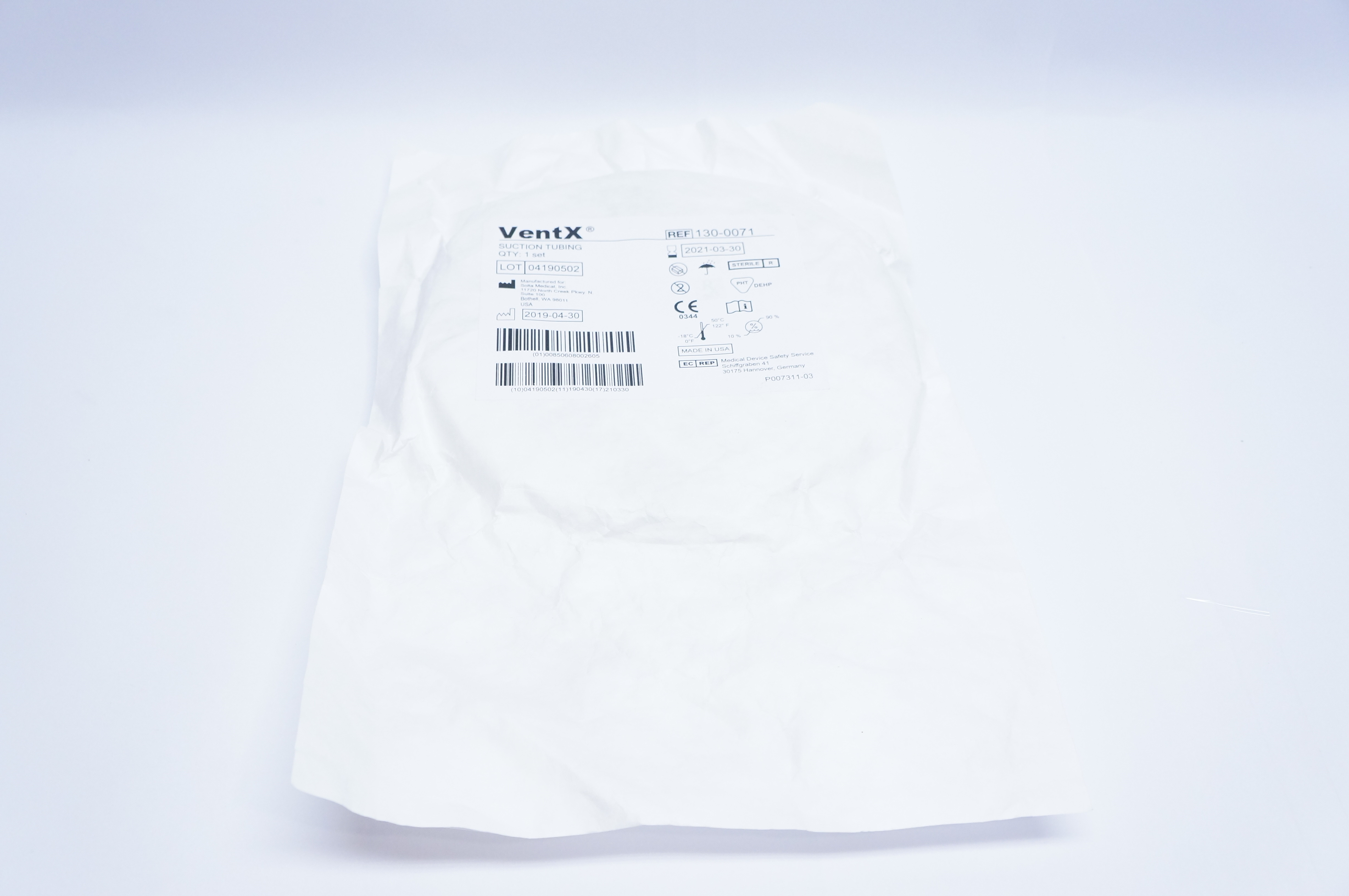 Solta Medical 130-0071 VentX Suction Tubing, Sterile (x)