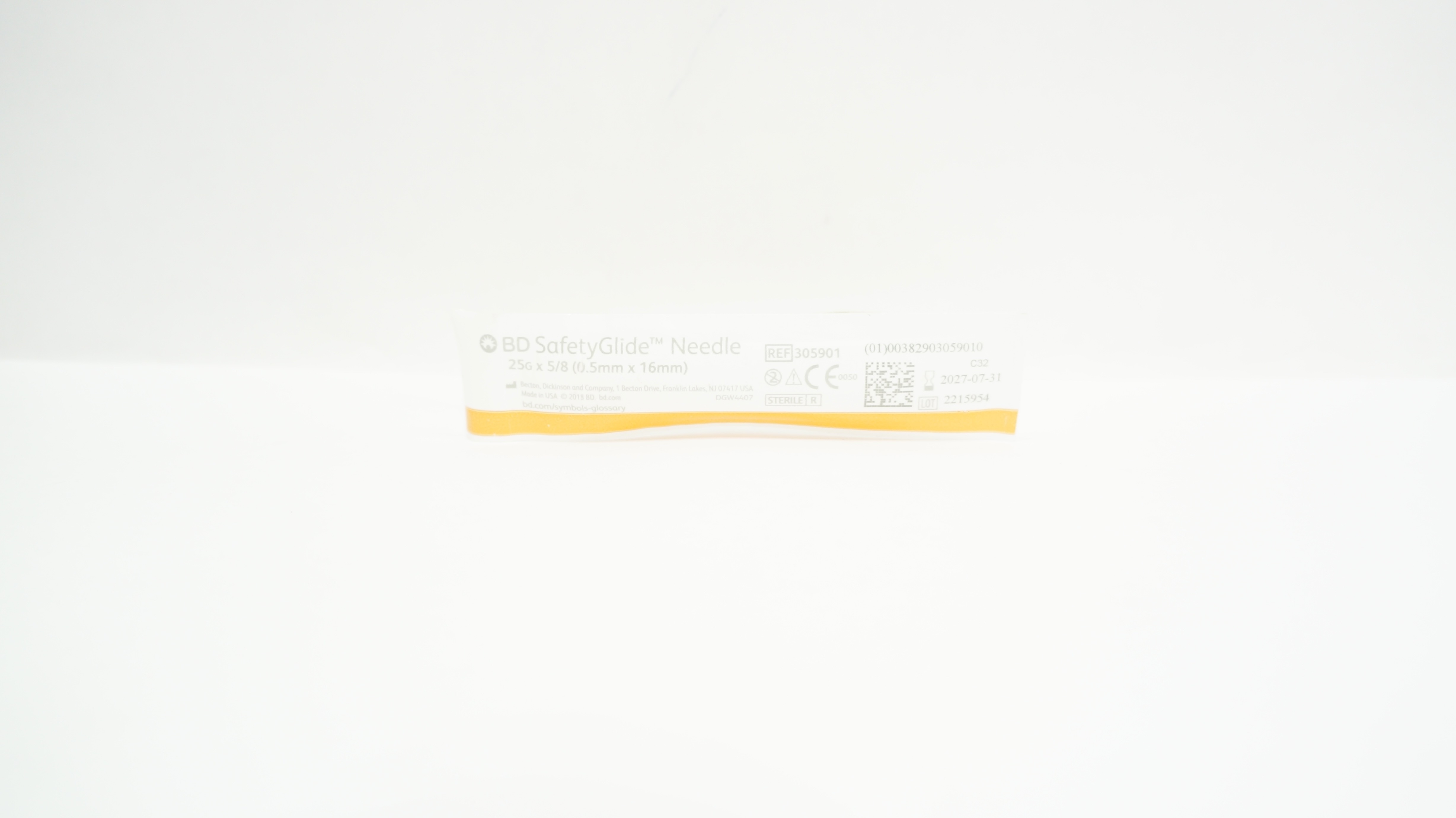 BD 305901 SafetyGlide Ndle 25G x 5/8 inch
