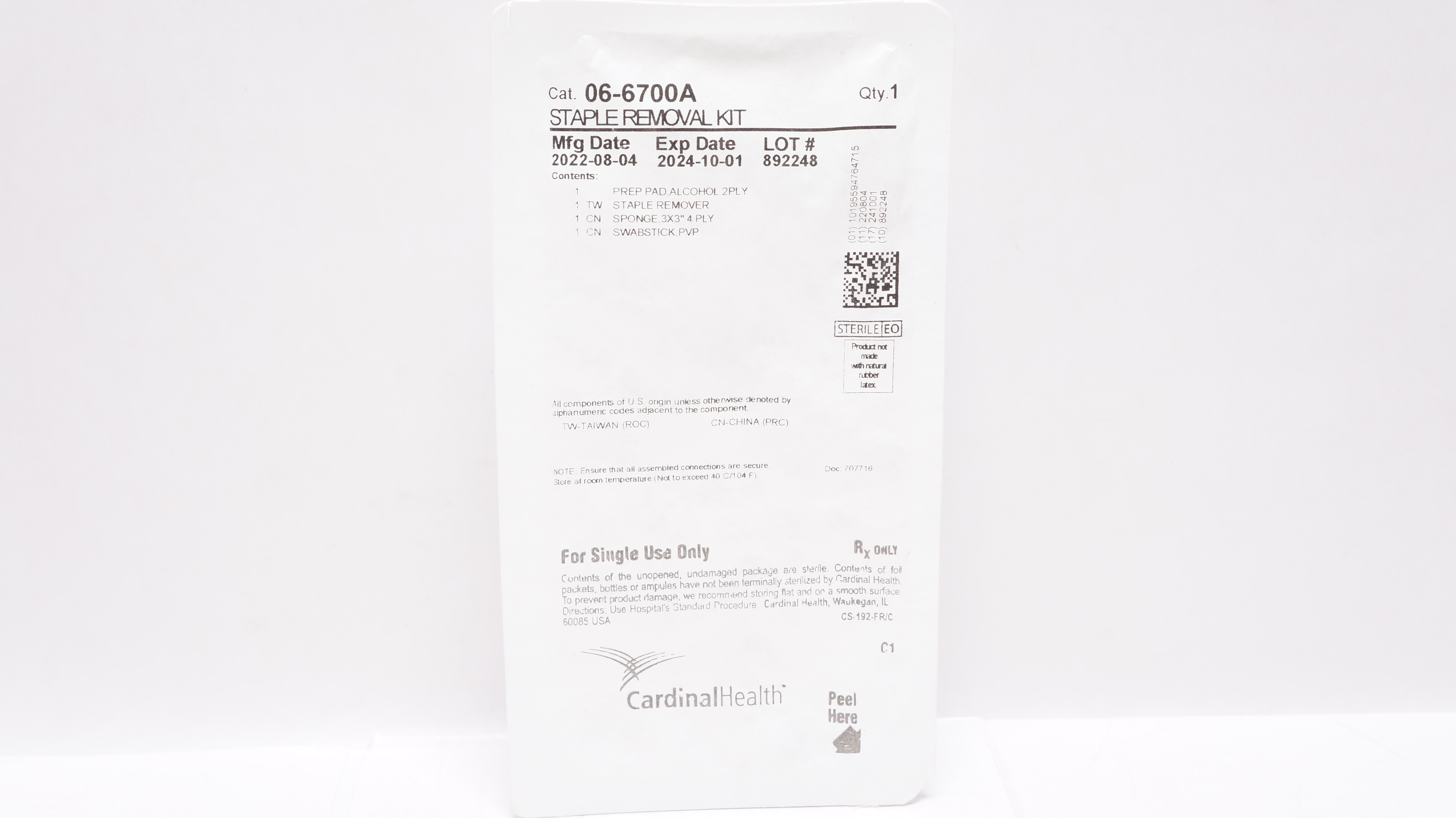 Cardinal Health 06-6700A Staple Removal Kit