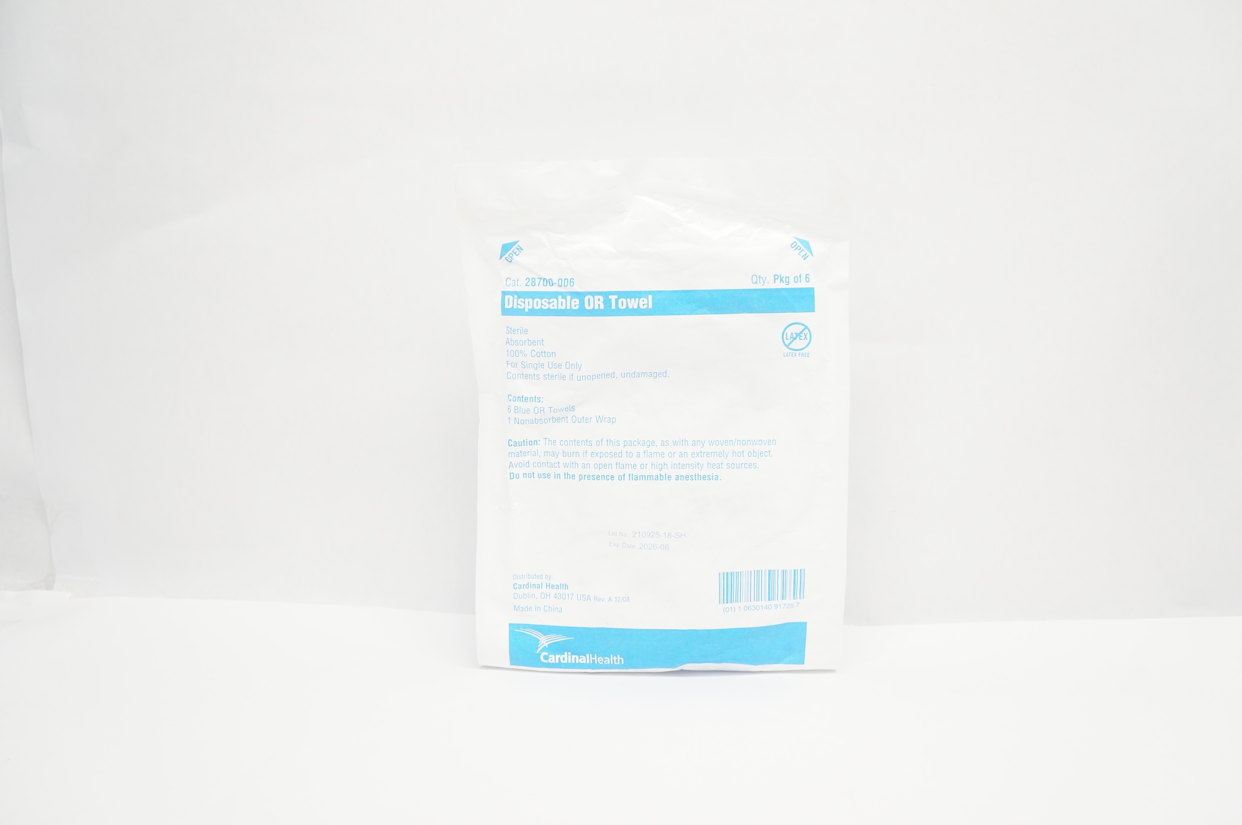 Cardinal Health 28700-006 Disposable OR Towel - Pack of 6