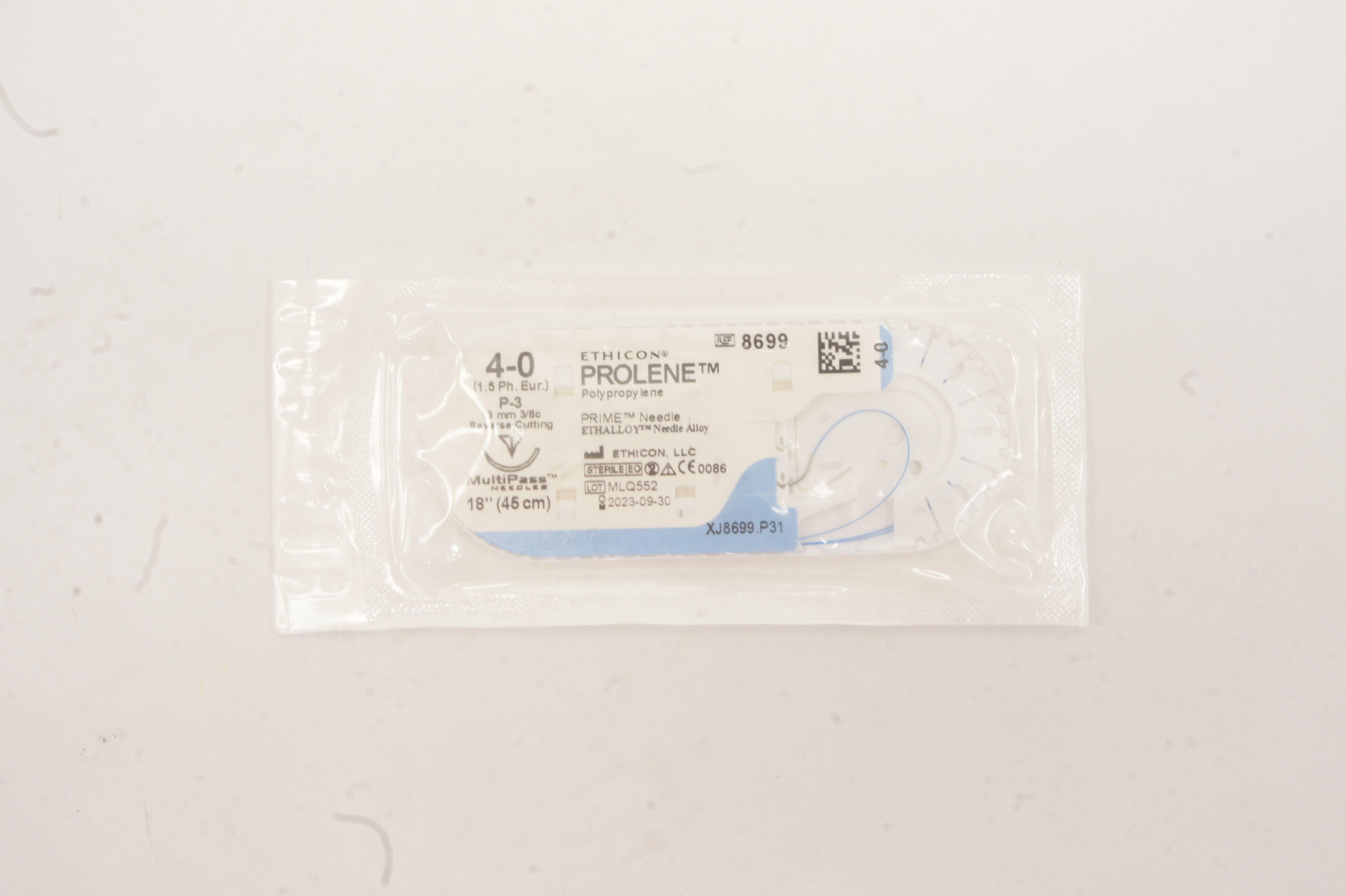 Ethicon 8699 4-0 PROLENE Stre P-3, 13mm 3/8c Reverse Cutting, 18inch (x)