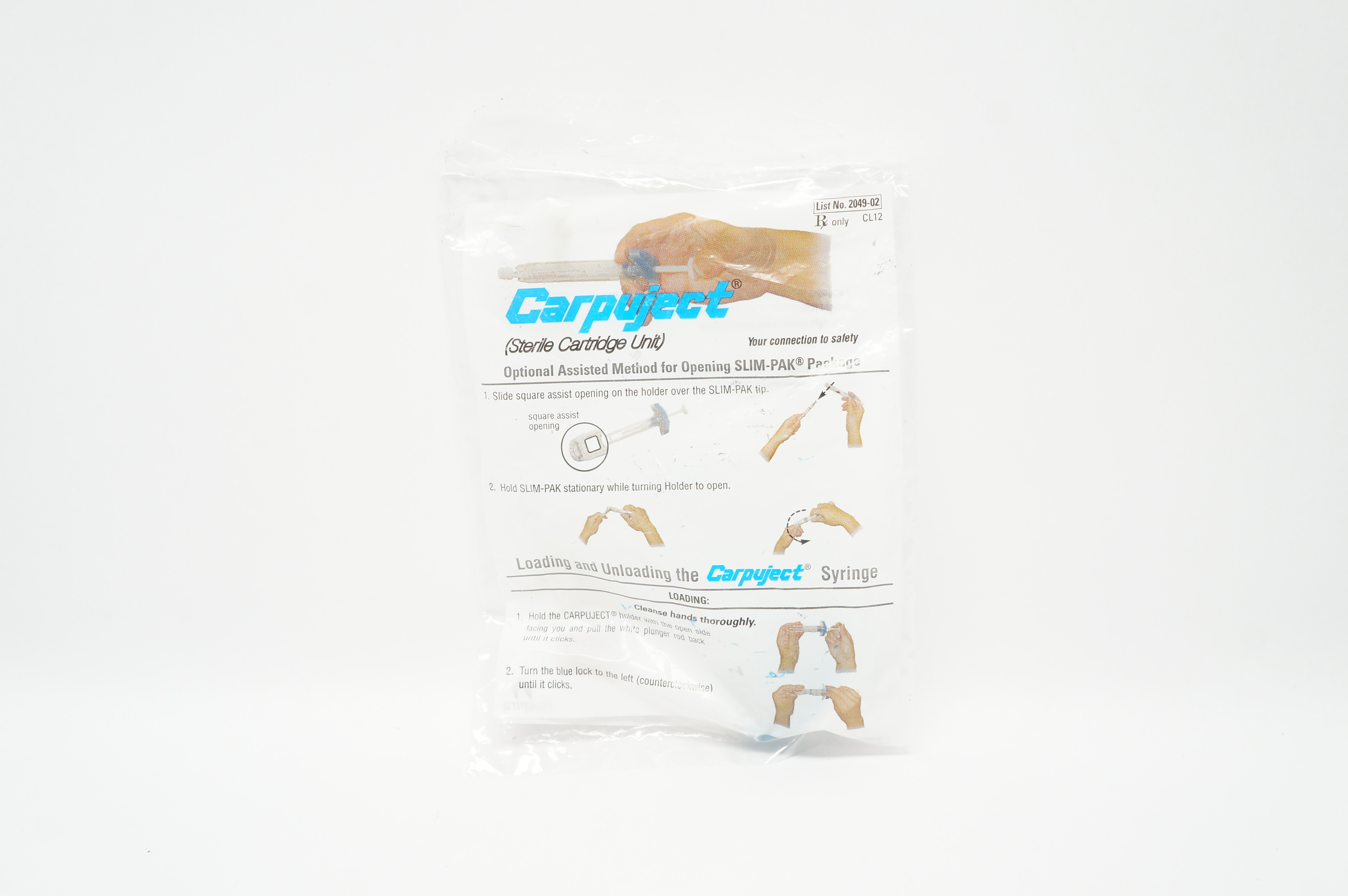 Hospira 2049-02 Carpuject Sterile Cartride Unit