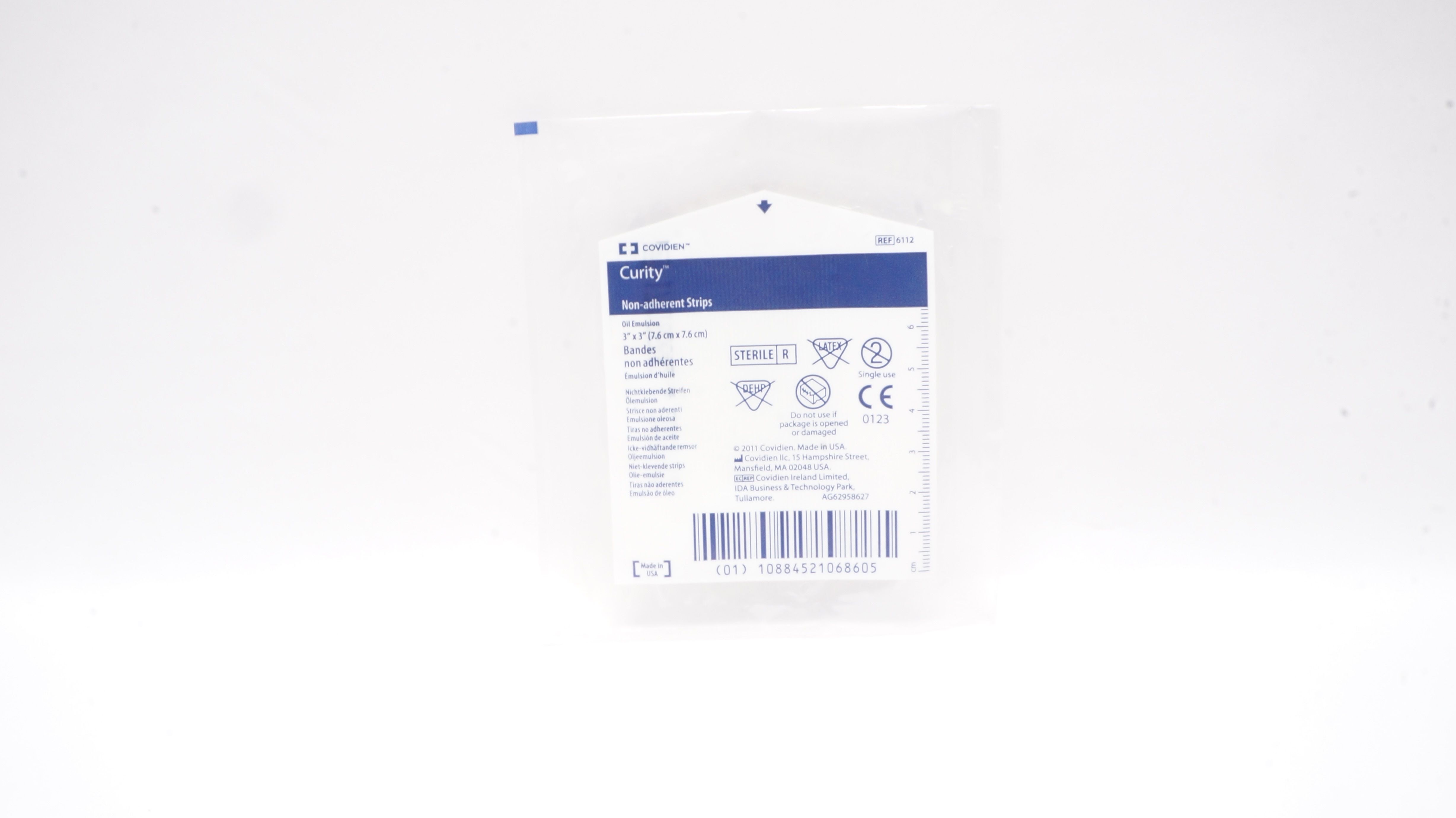 Covidien 6112 Curity Non-Adherent Strips Oil Emulsion 3inch x 3inch (x)