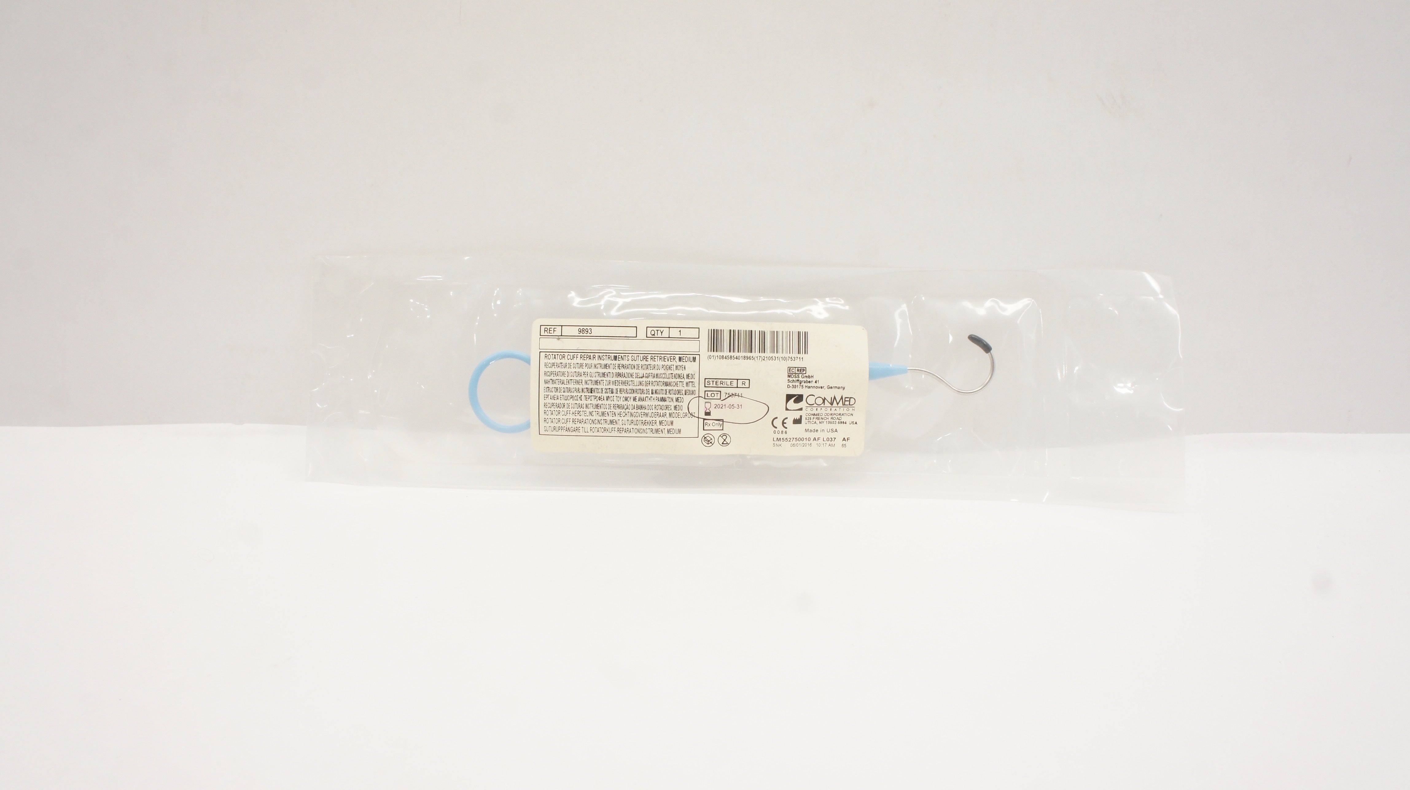 ConMed 9893 Rotator Cuff Repair Instruments Stre Retriever Medium (x)