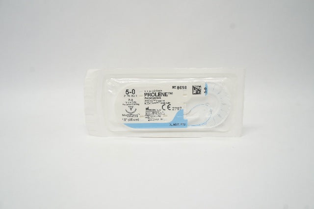 Ethicon 8698 5-0 PROLENE Stre P-3 13mm 3/8c Reverse Cutting 18inch