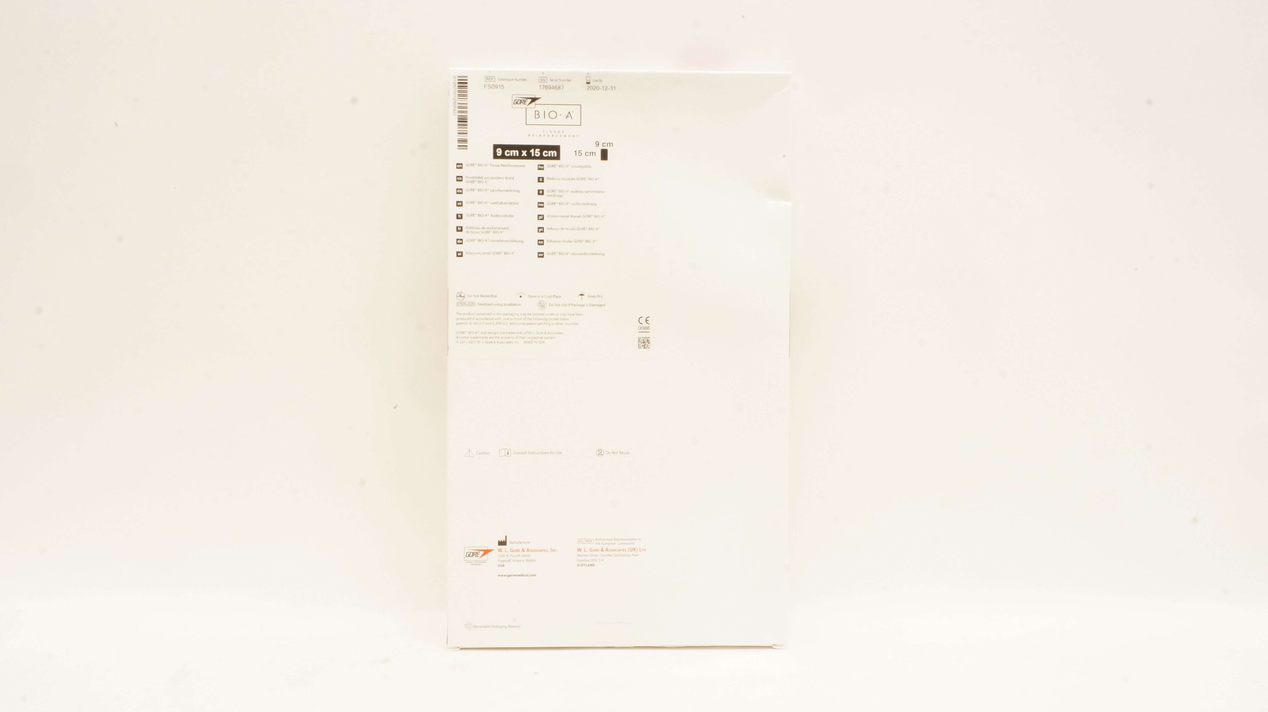 Gore FS0915 Bio-A Tissue Reinforcement 8cm x 15cm (x)