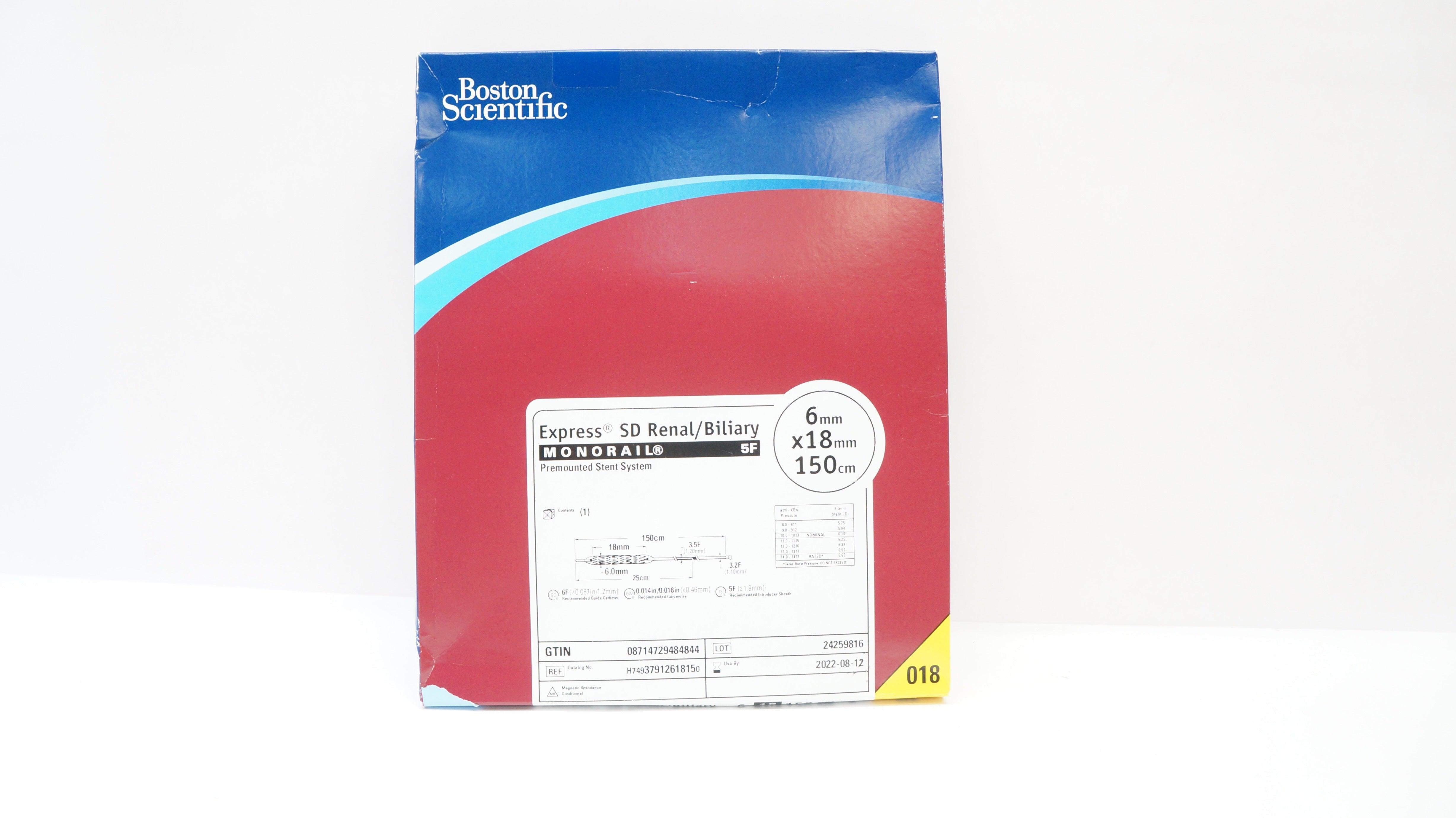 Boston Scientific H74937912618150 Express Stnt System 6 x 18mm x 150cm (x)