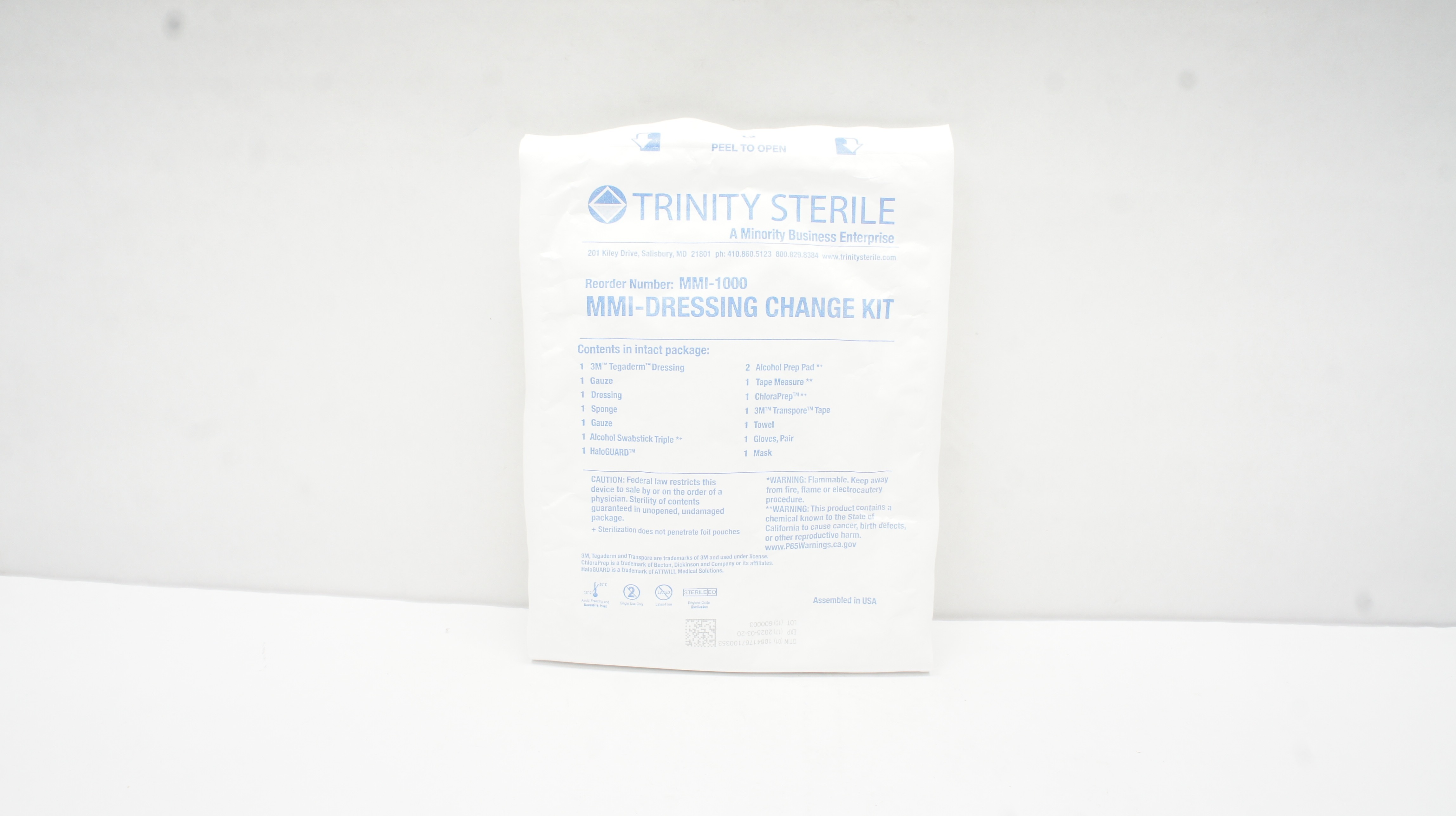 3M MMI-1000 Trinity Sterile MMI-Dressing Change Kit