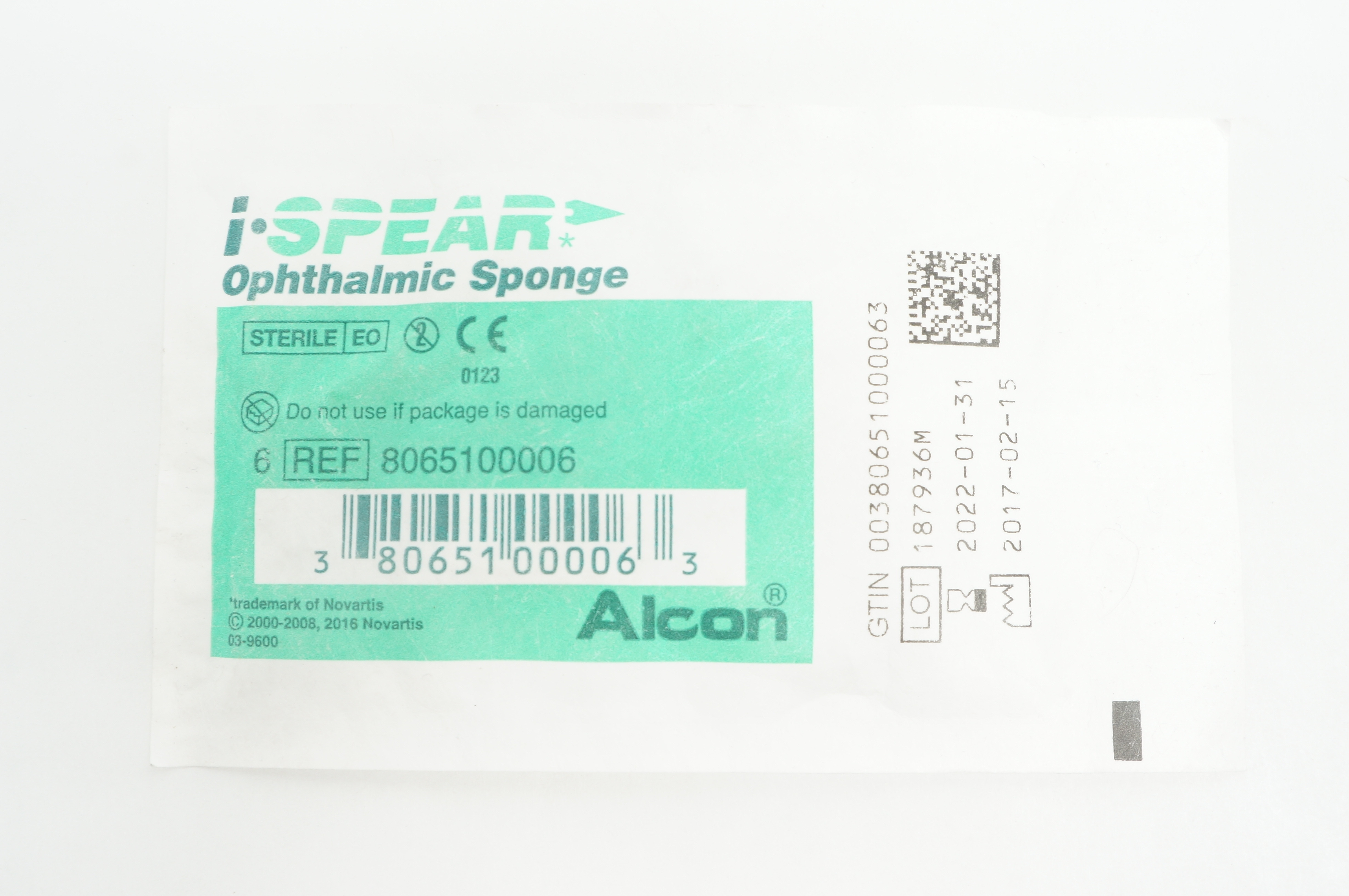 Alcon 8065100006 I-Spear Ophthalmic Sponge - Pack of 6