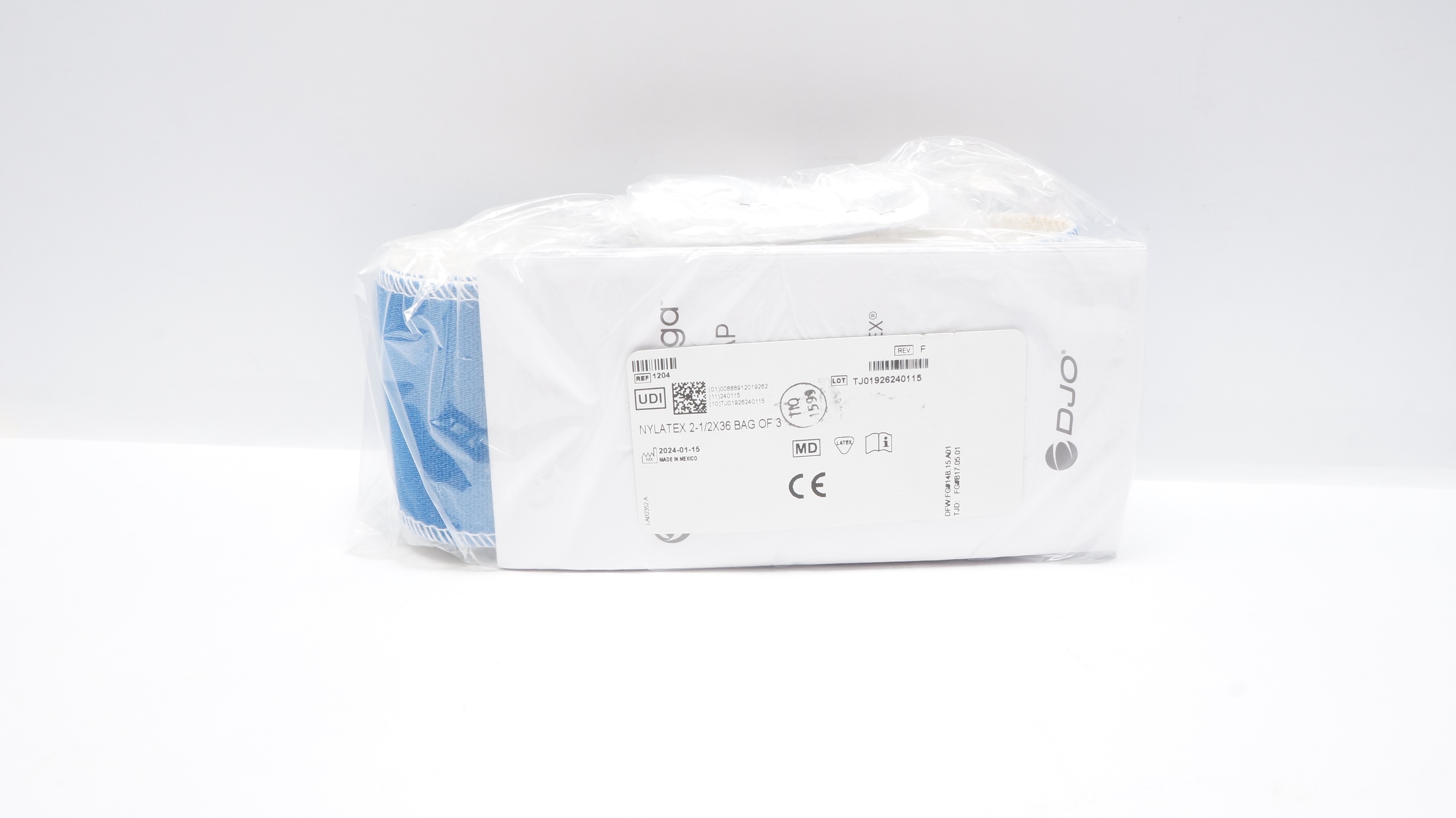 DJO 1204 Nylatex Wrap Therapy Straps, 2 1/2inch x36inch - Bag of 3
