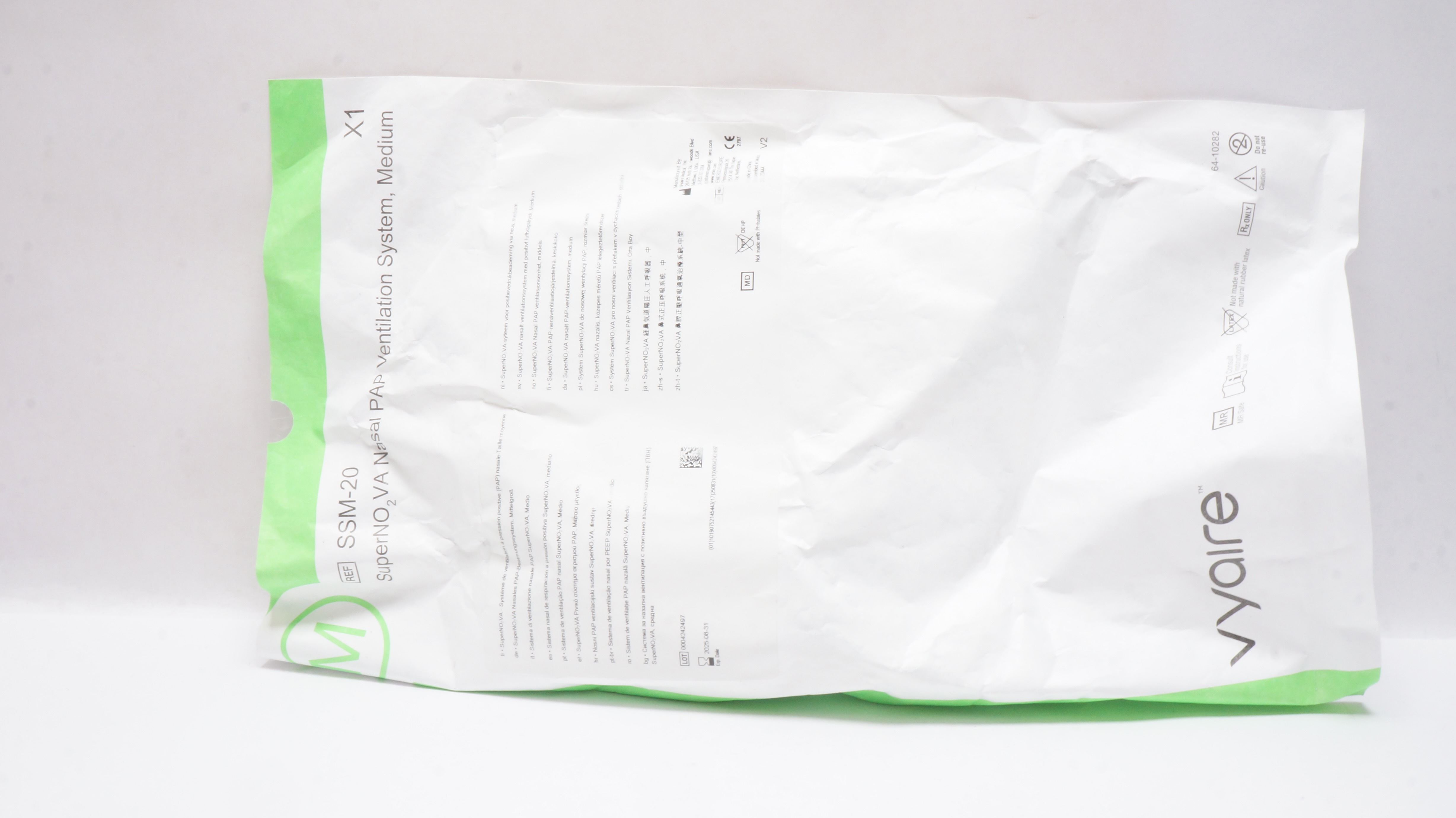 Vyaire SSM-20 SuperNO2VA Nasal PAP Ventilation System, Medium
