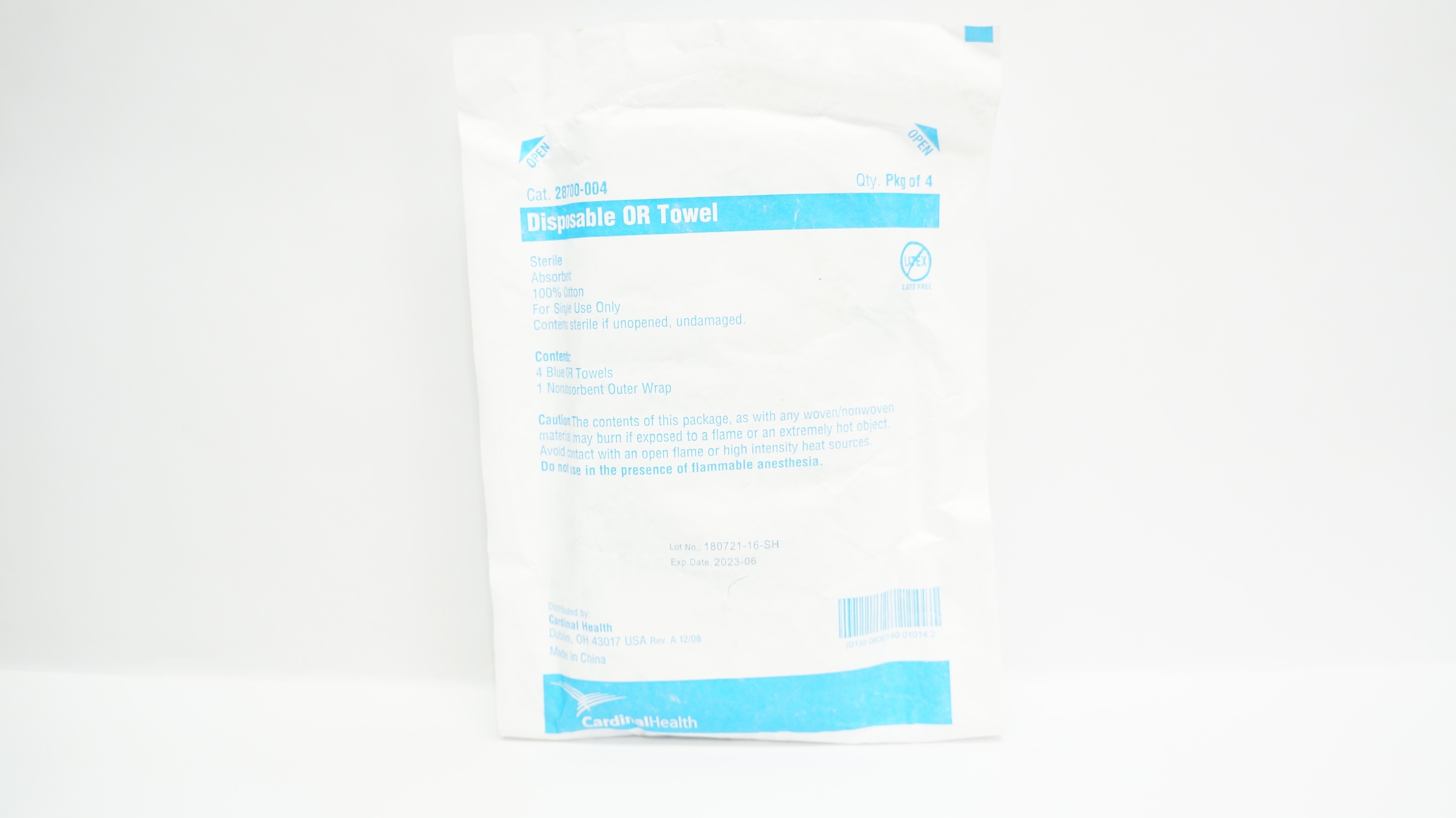 Cardinal Health 28700-004 Disposable OR Towel Sterile Absorbent (x) - Pack of 4