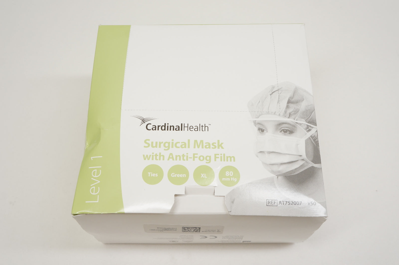 Cardinal Health AT752007 Surgical Mask with Anti-Flog Film 80mm - Box of 50