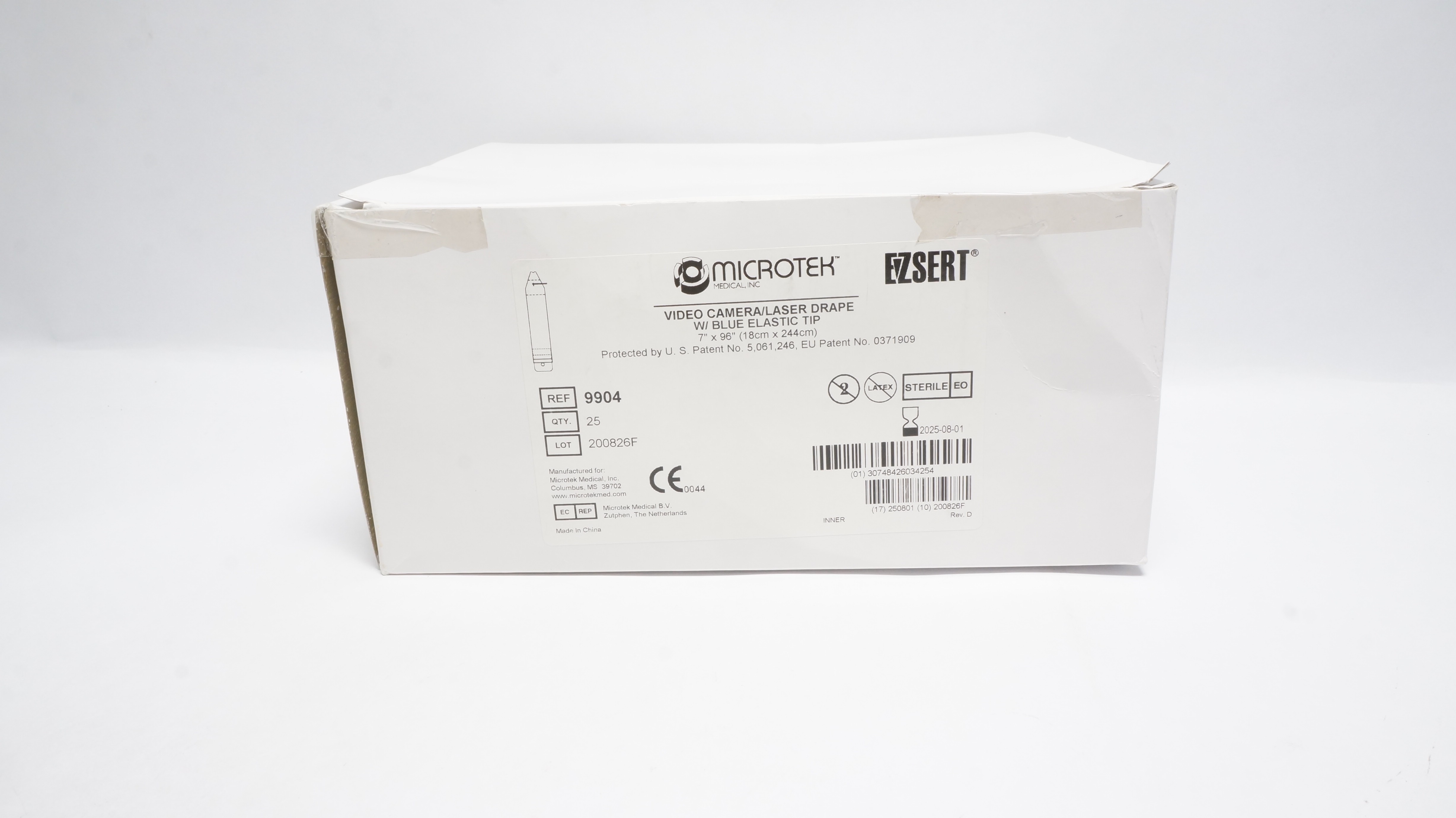 Microtek 9904 EZSert Video Camera/Laser Drape 7In x 96In - Box of 25 (x)