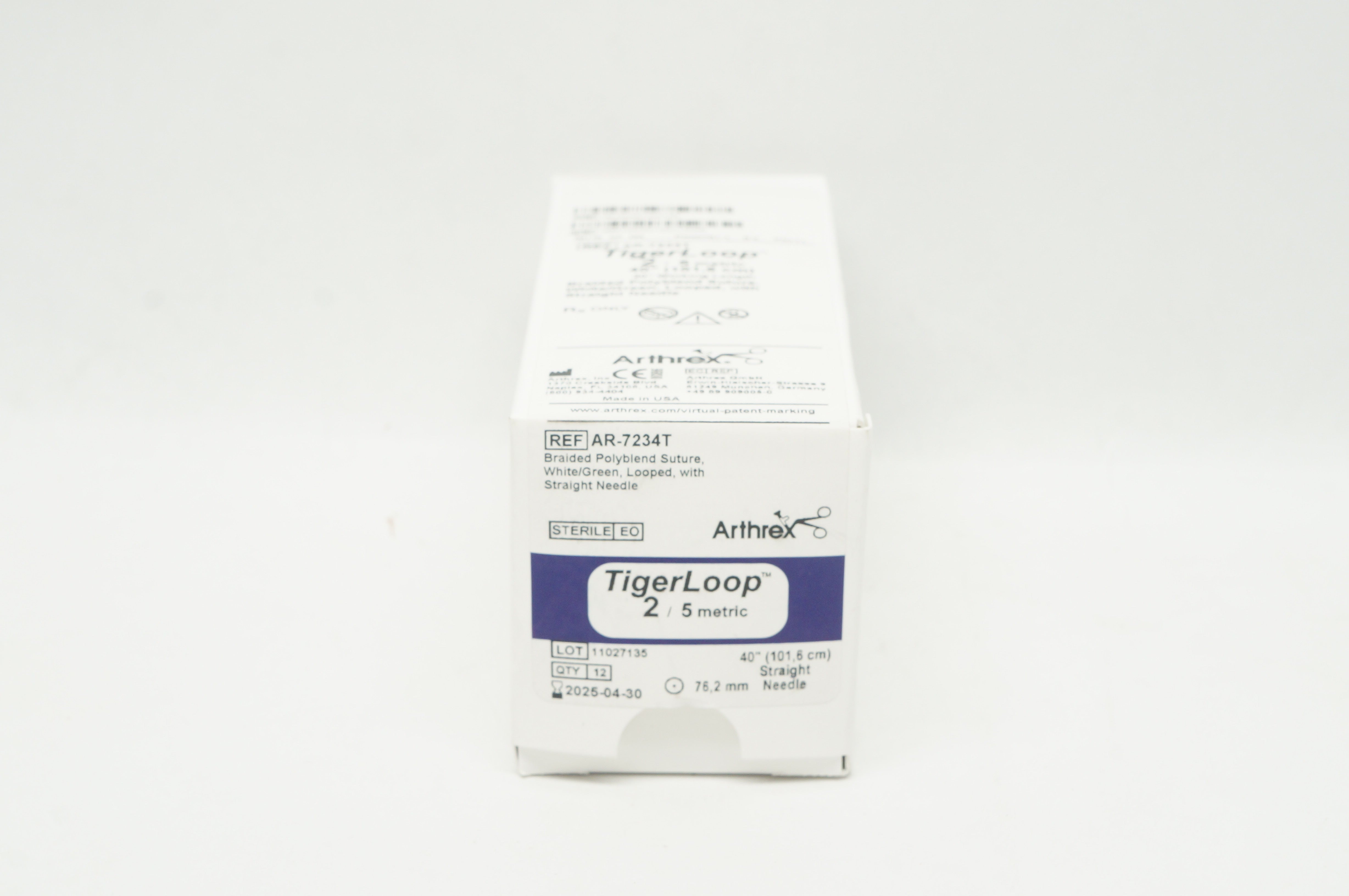 Arthrex AR-7234T TigerLoop 2/5Metric Braided Polyblend Stre. 40inch - Box of 12