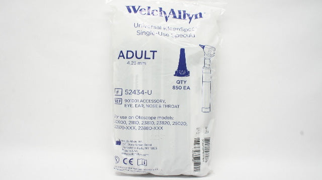 WelchAllyn 52434-U Welch Allyn Adult Tip Single-Use Specula 4.25mm - Pack of 850