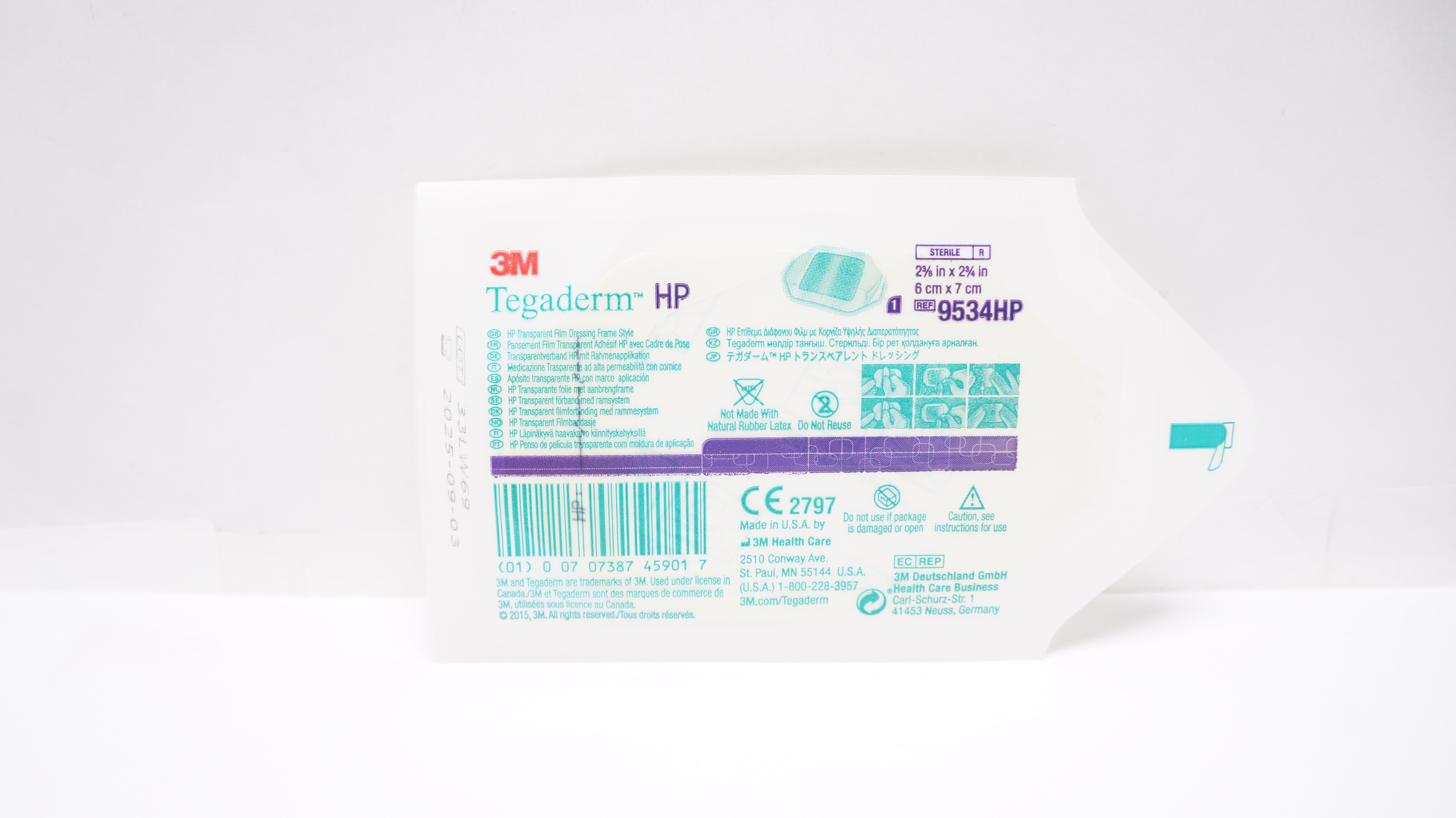 3M 9534HP HP Transparent Film Dressing Frame Style 2-3/8 x 2-3/4inch