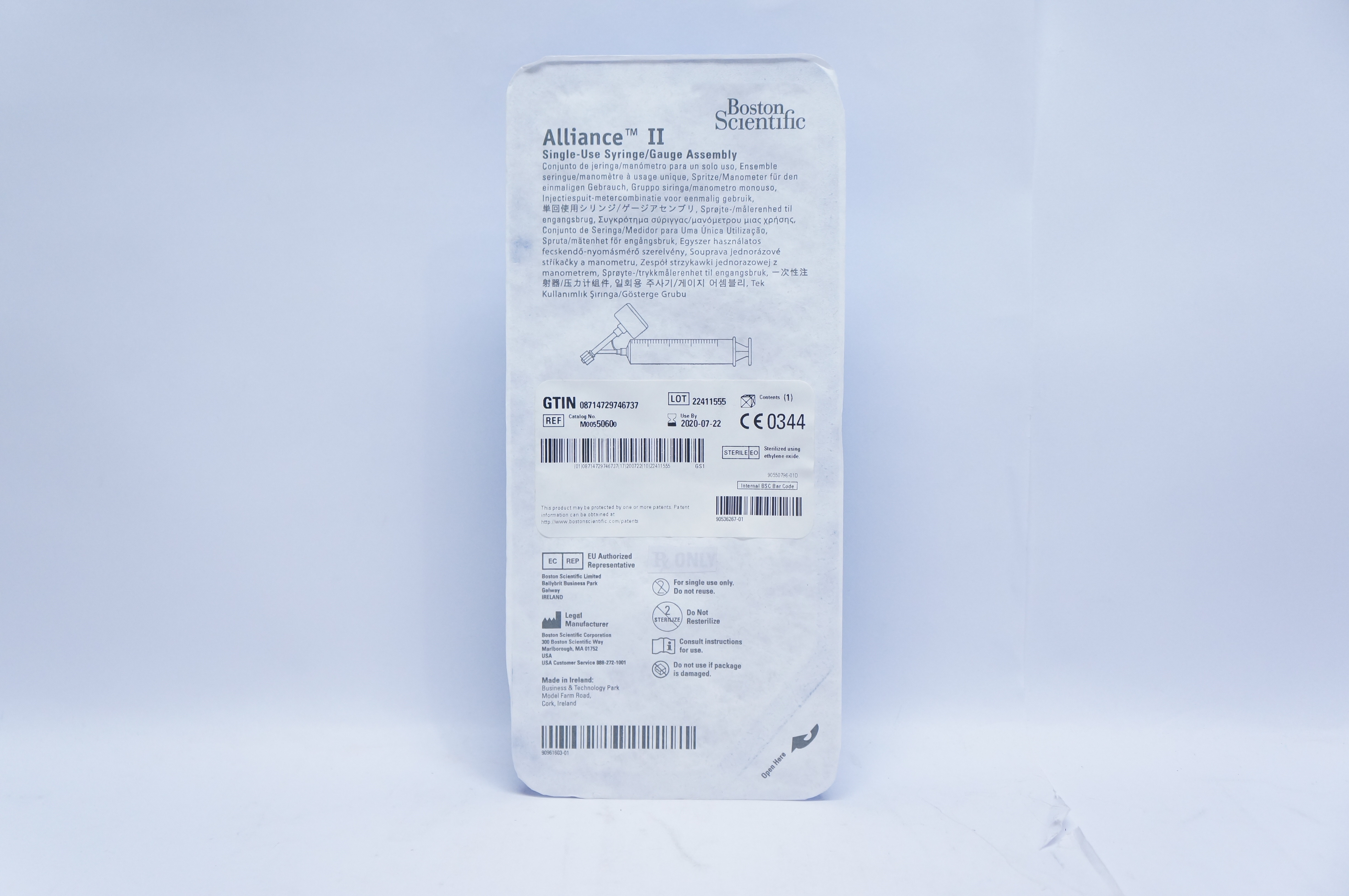 Boston Scientific 5060 Alliance II Single-Use Syringe/Gauge Assembly (x)