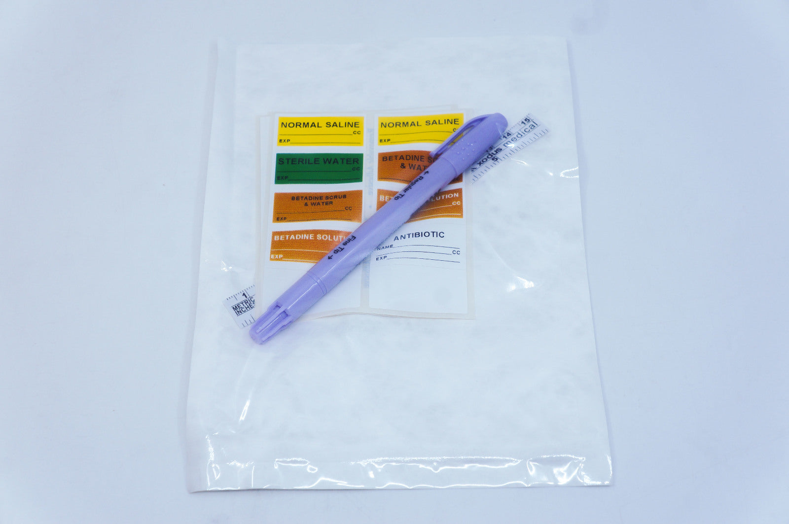 Xodus Medical CL23482 Medication Labels w/Marker & Ruler Misc