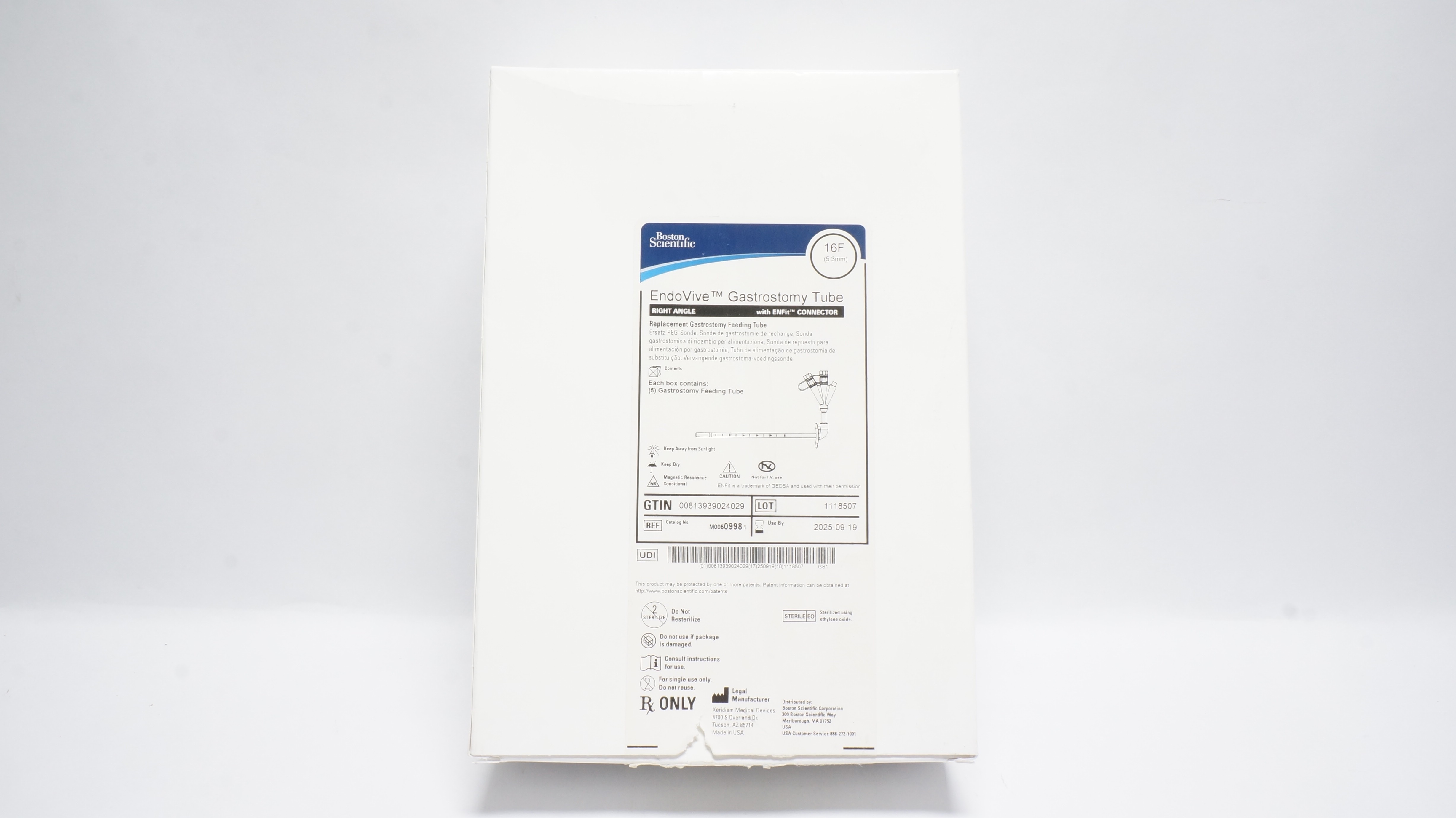 Bosto Scientific M00509981 EndoVive Gastrostomy Feeding Tube 16F- Box of 3 (x)