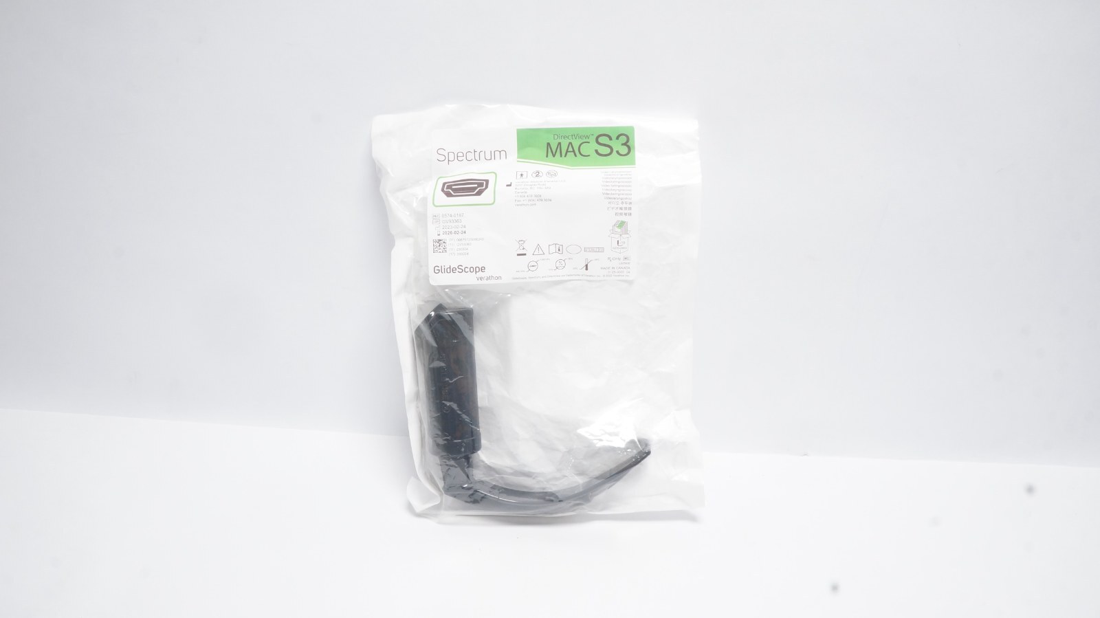 Verathon 0574-0187 Spectrum DirectView MAC S3 Video Laryngoscope