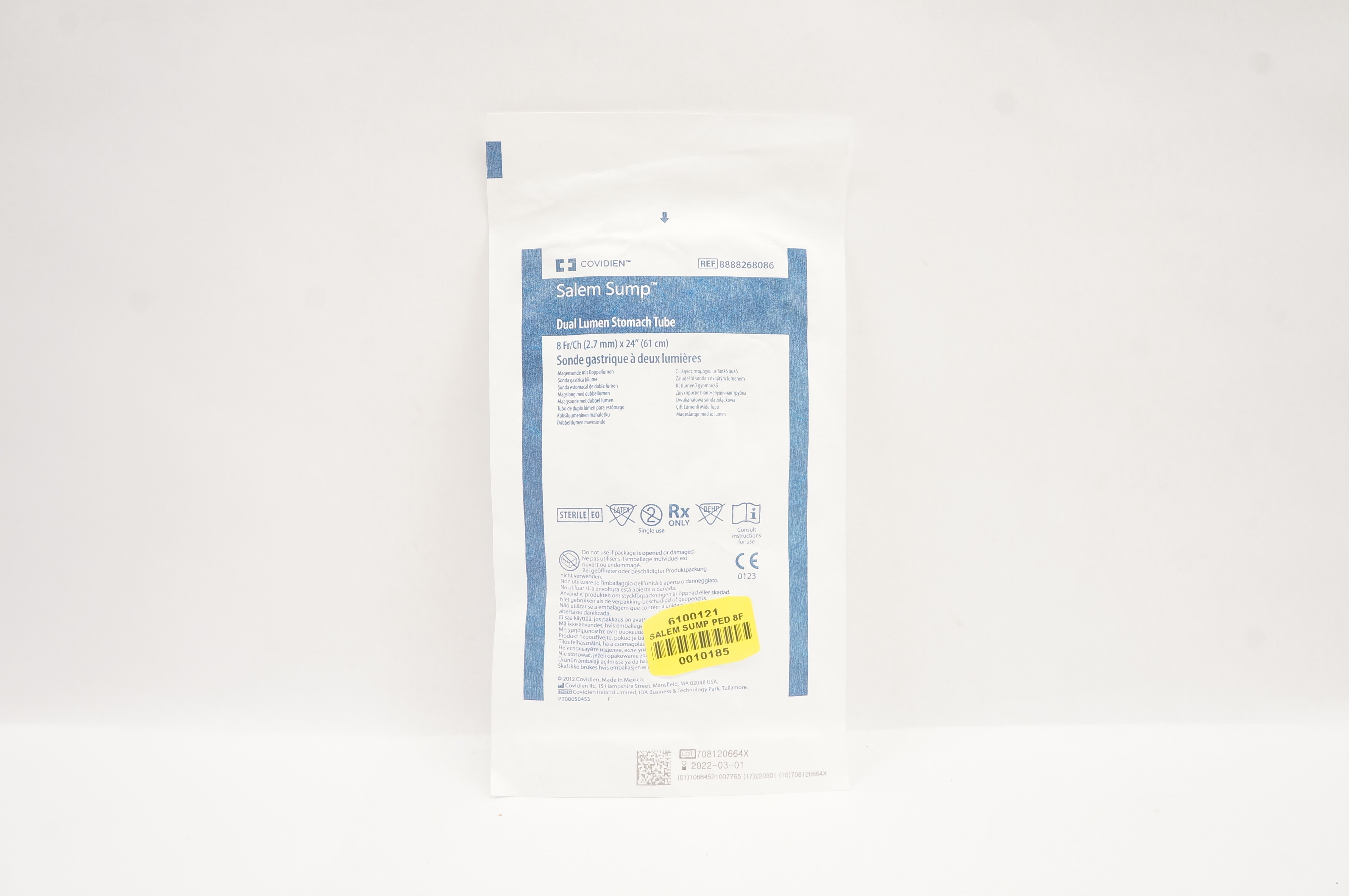 Covidien 8888268086  Dual Lumen Stomach Tube 8Fr x 24in (x)